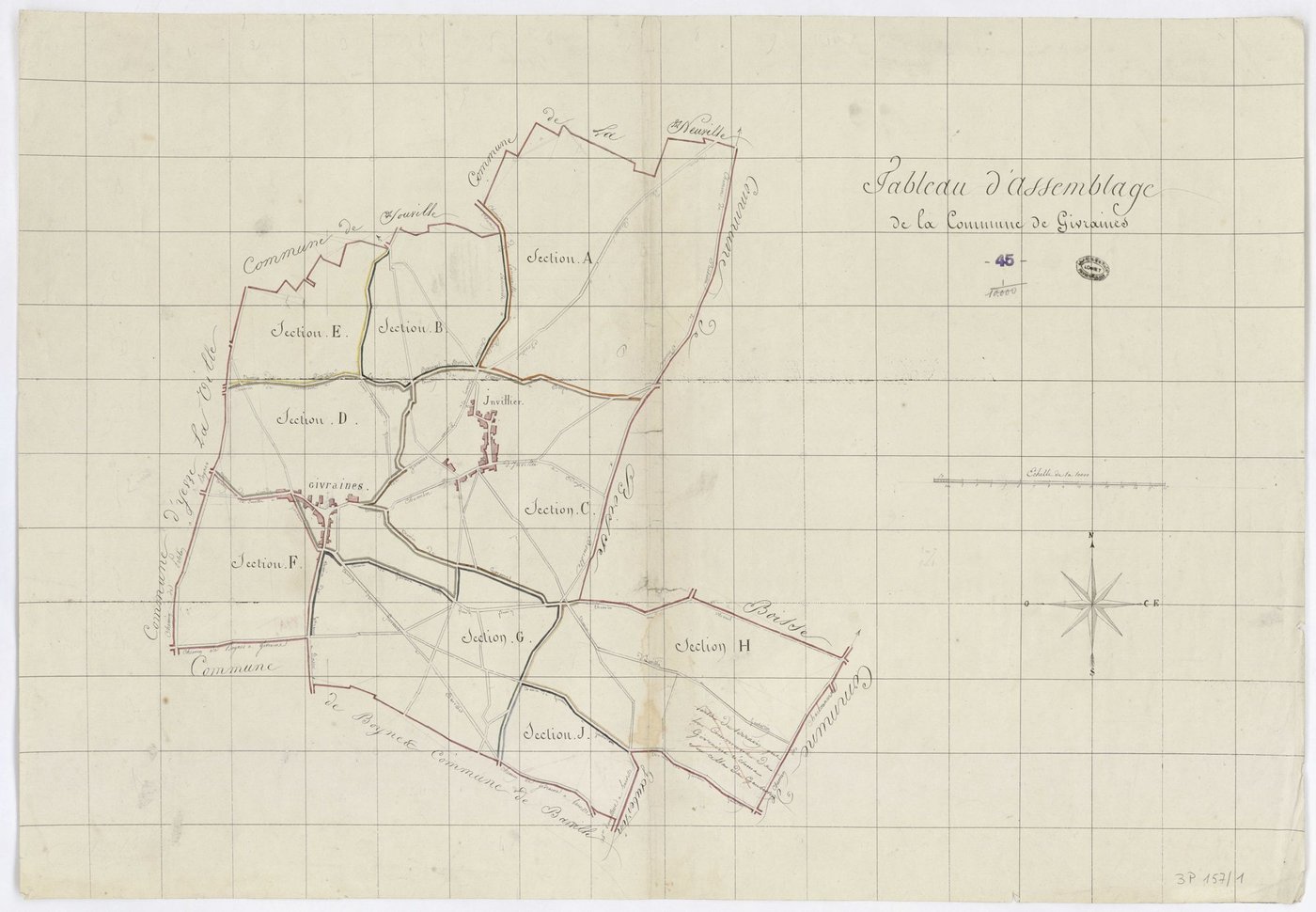 Givraines - Tableau d'assemblage