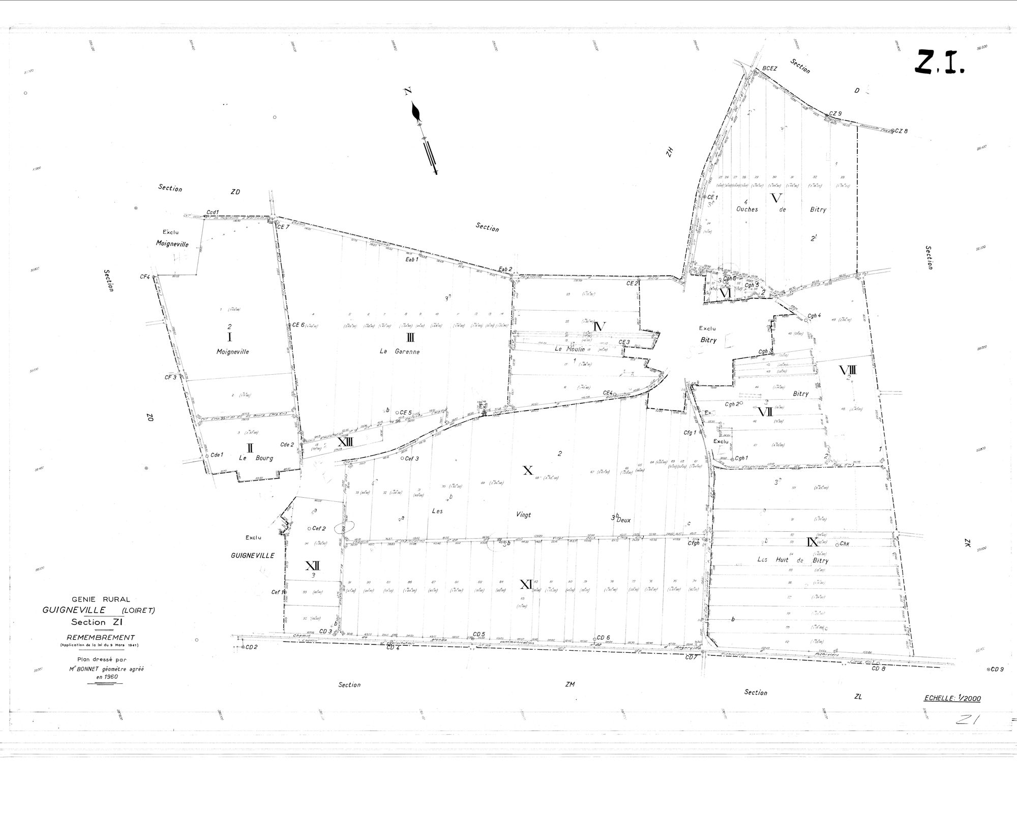 Guigneville - Sections