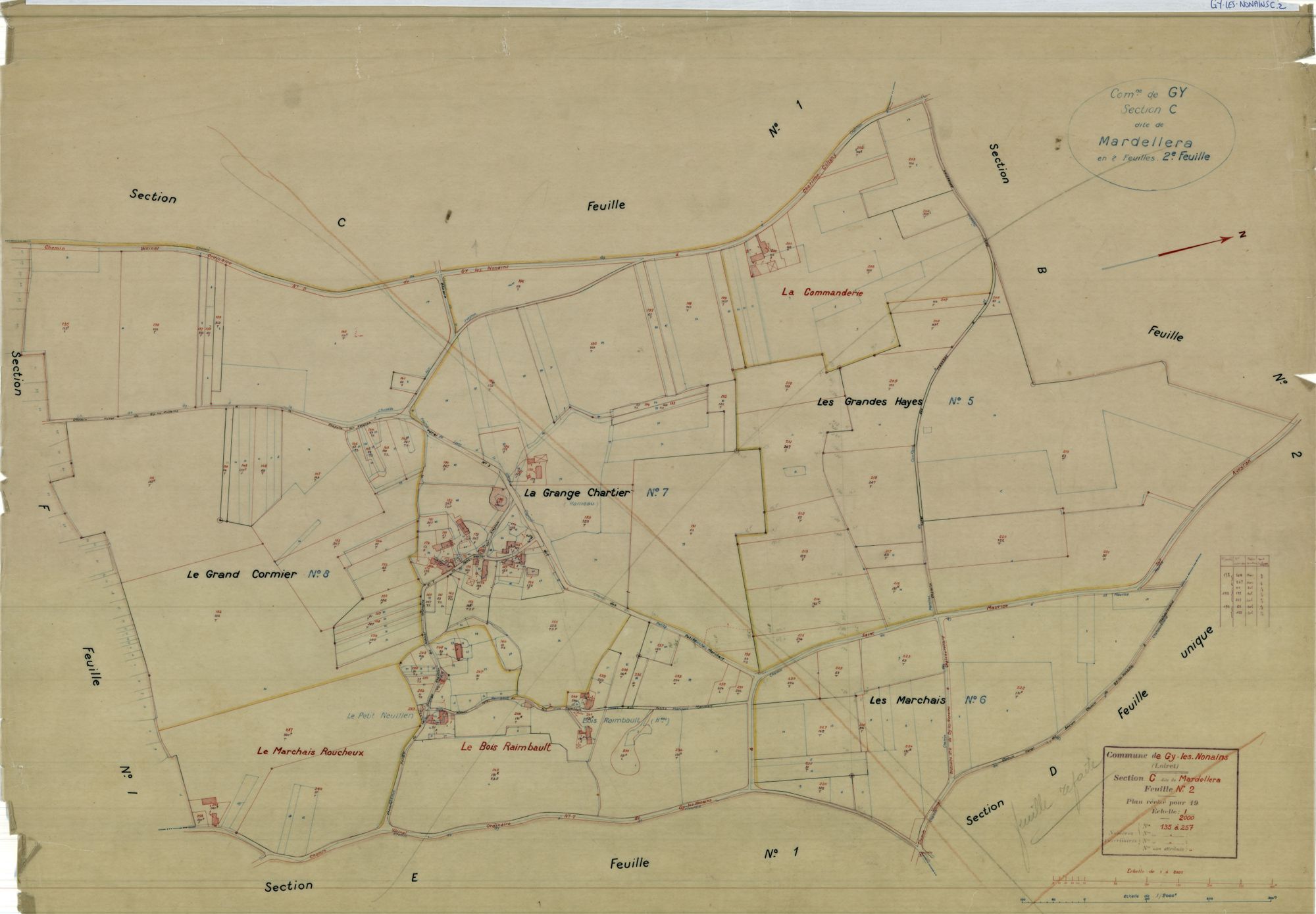 Gy-les-Nonains - Sections