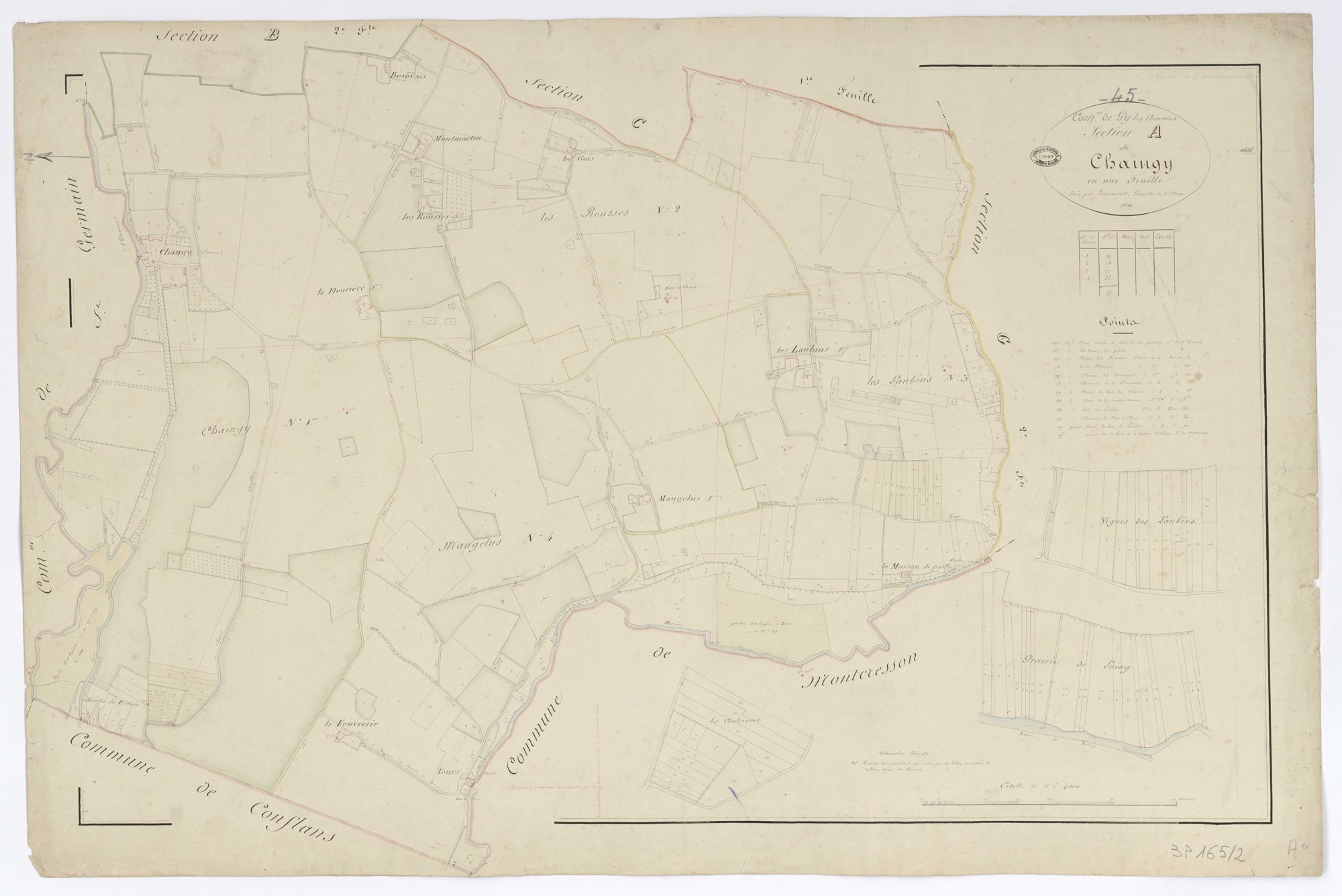 Gy-les-Nonains - Sections