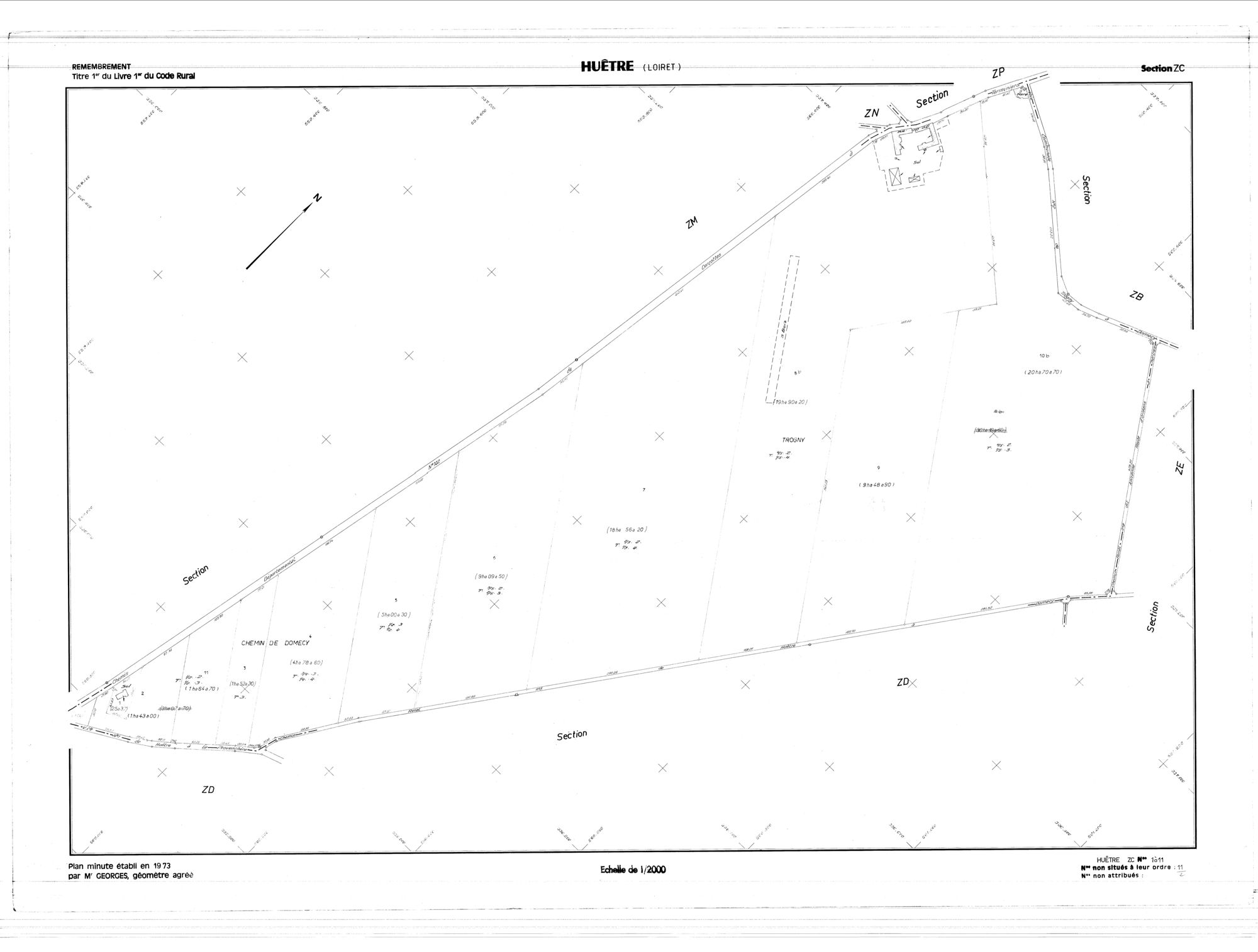 Huêtre - Sections