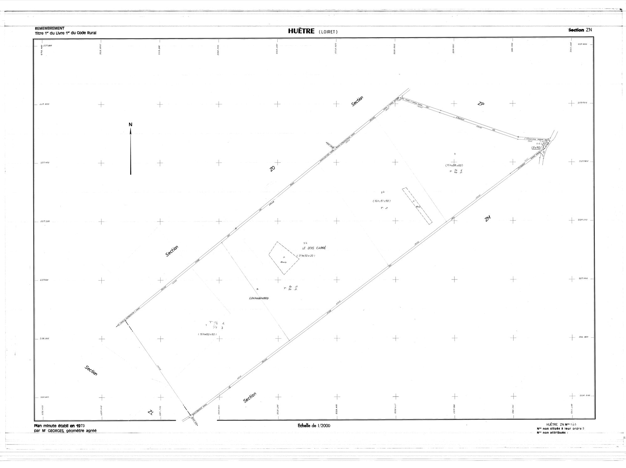 Huêtre - Sections