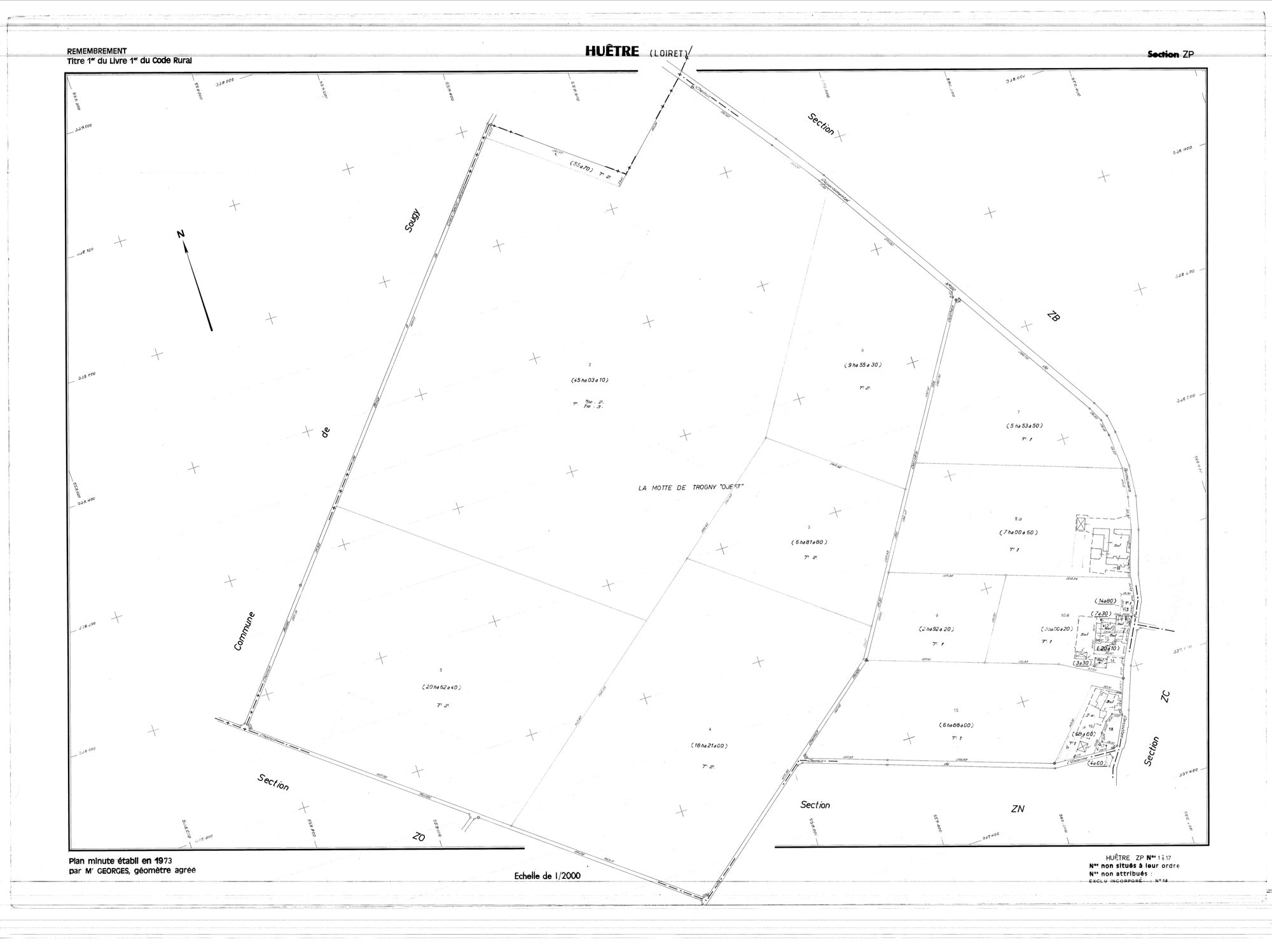 Huêtre - Sections