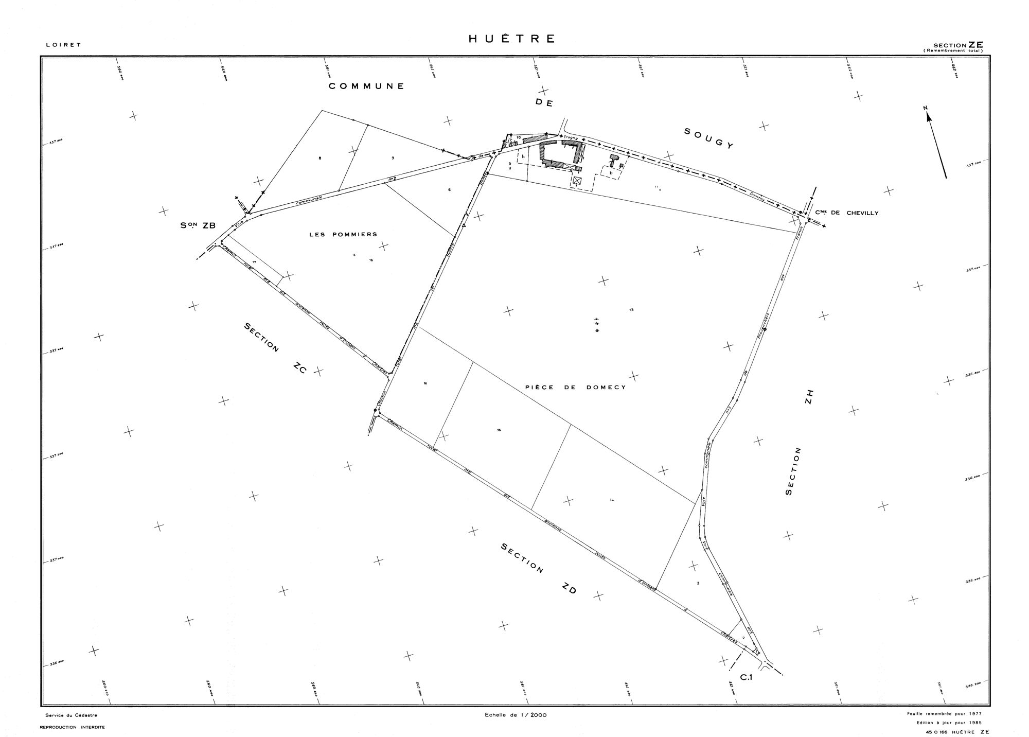 Huêtre - Sections