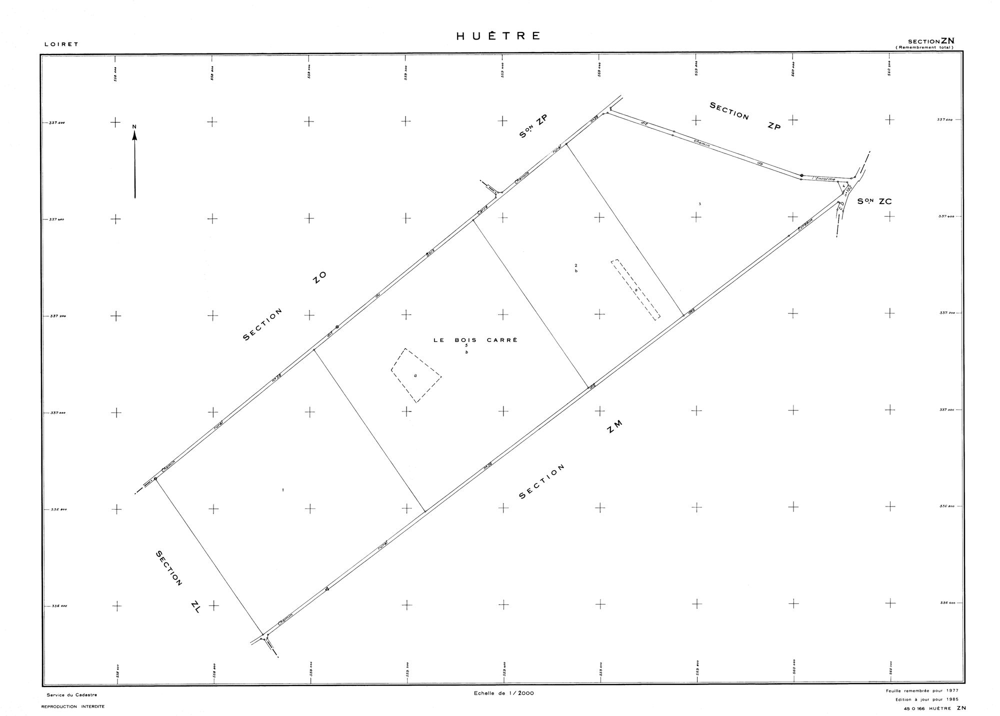 Huêtre - Sections
