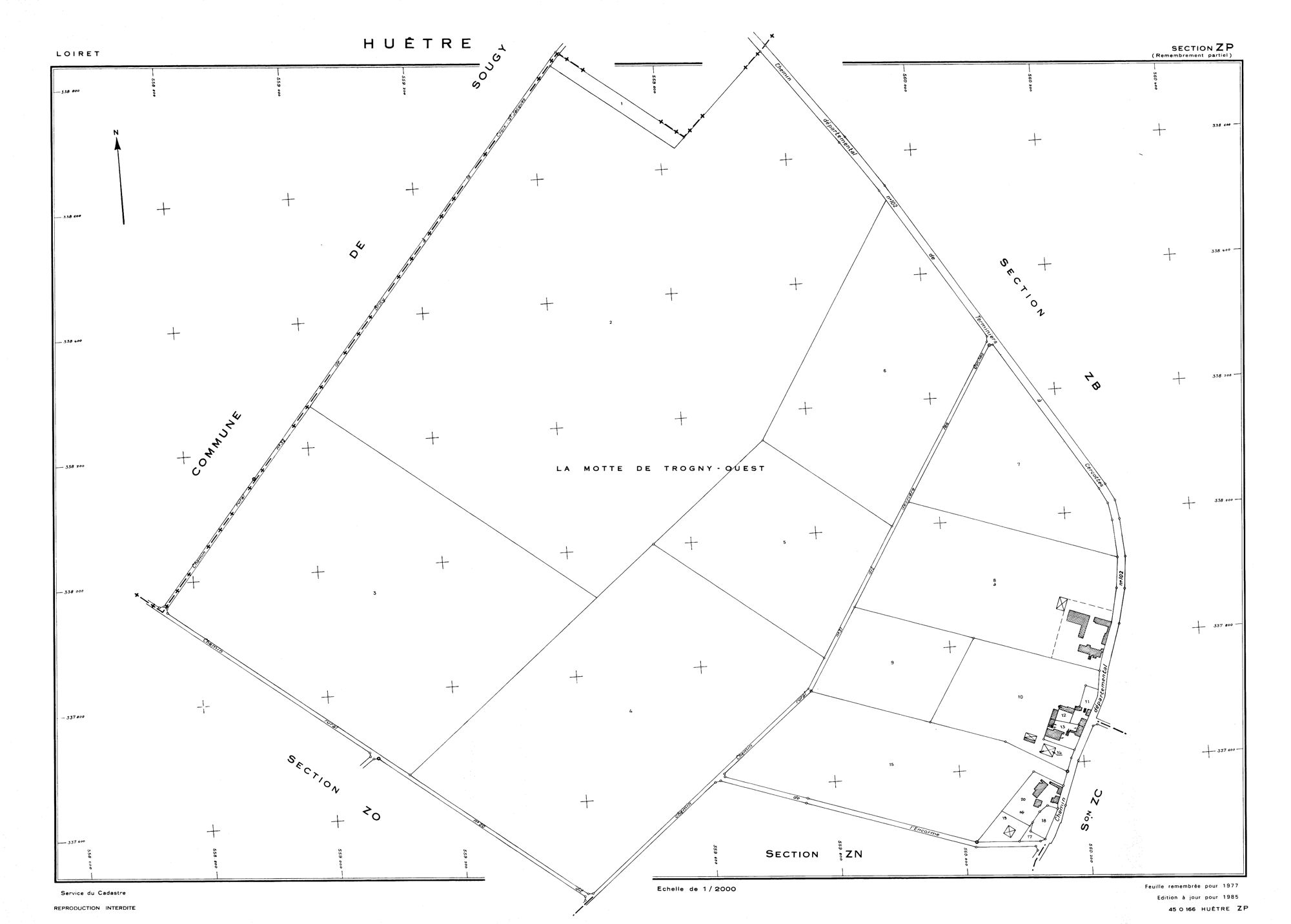 Huêtre - Sections