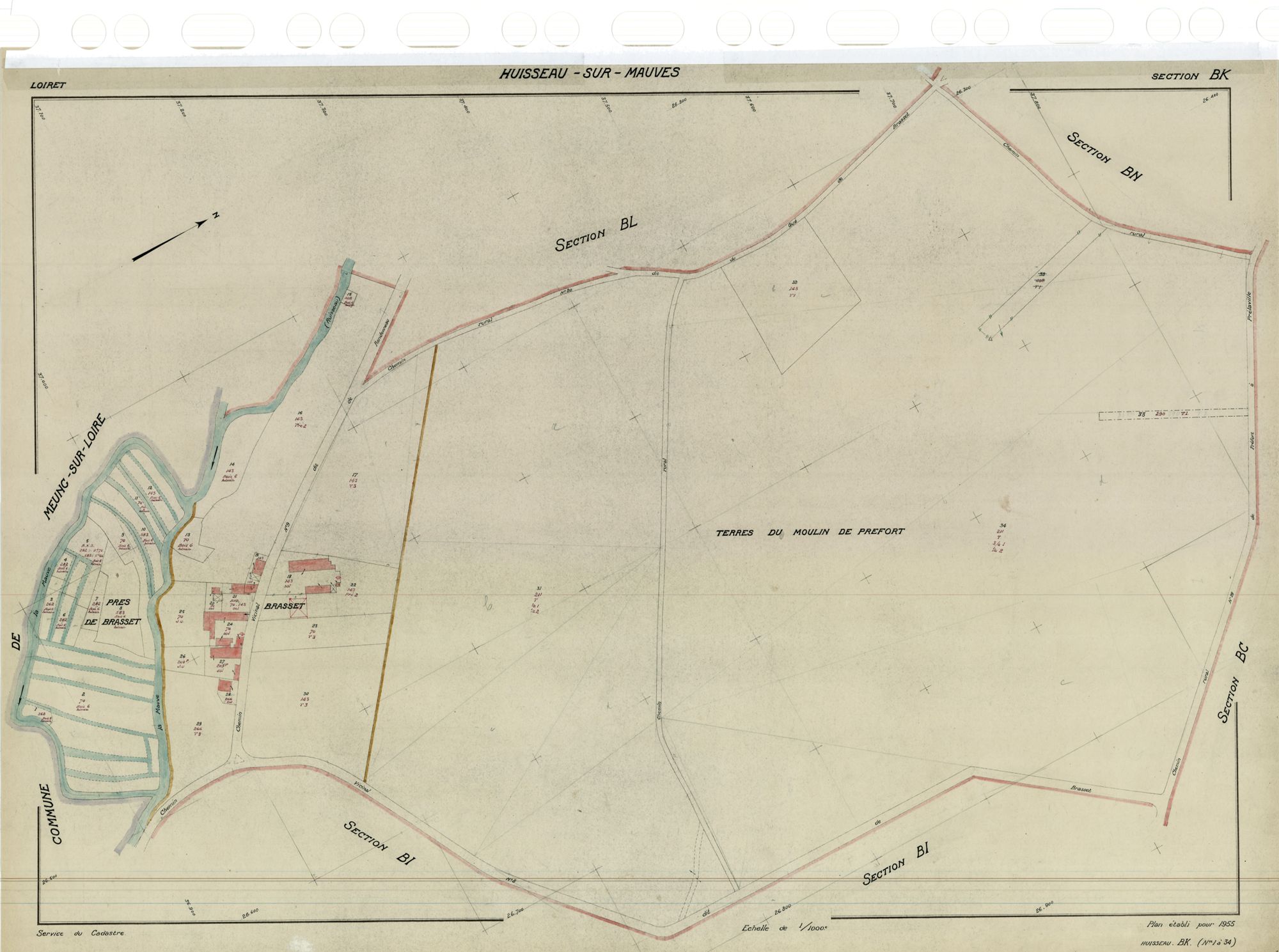 Huisseau-sur-Mauves - Sections