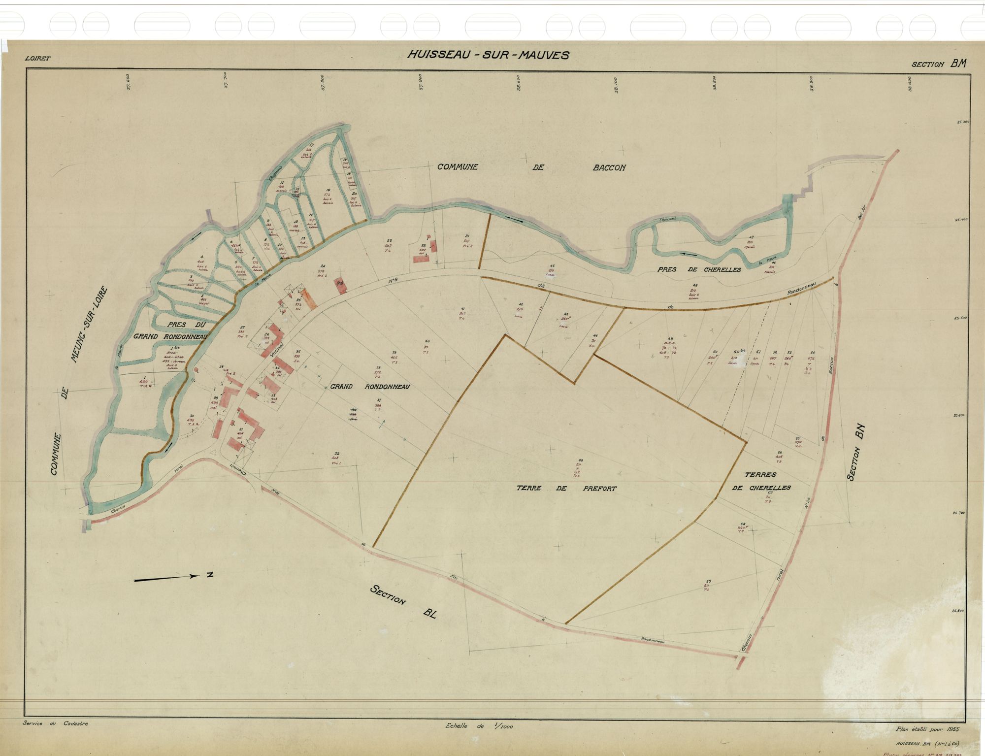 Huisseau-sur-Mauves - Sections