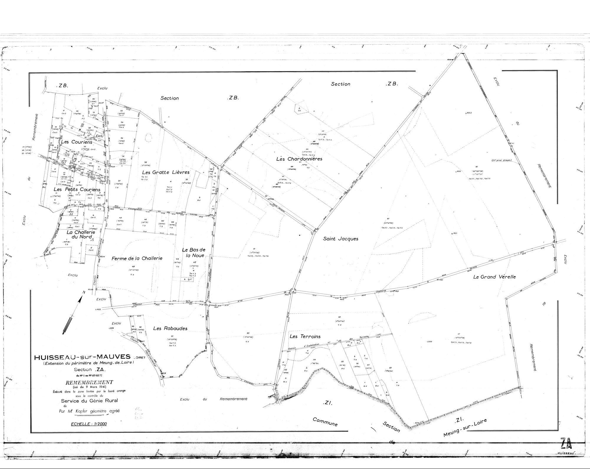 Huisseau-sur-Mauves - Sections