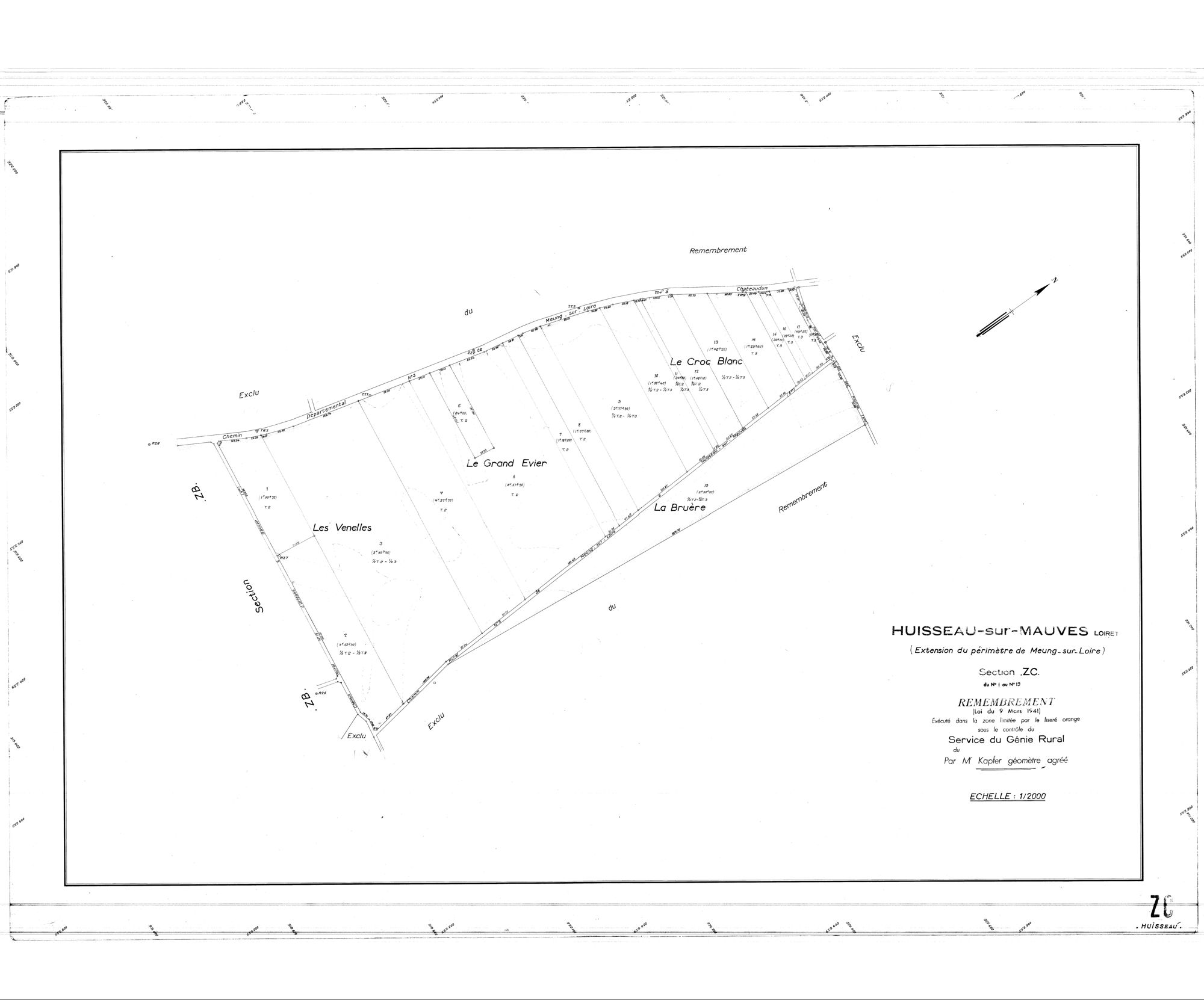 Huisseau-sur-Mauves - Sections