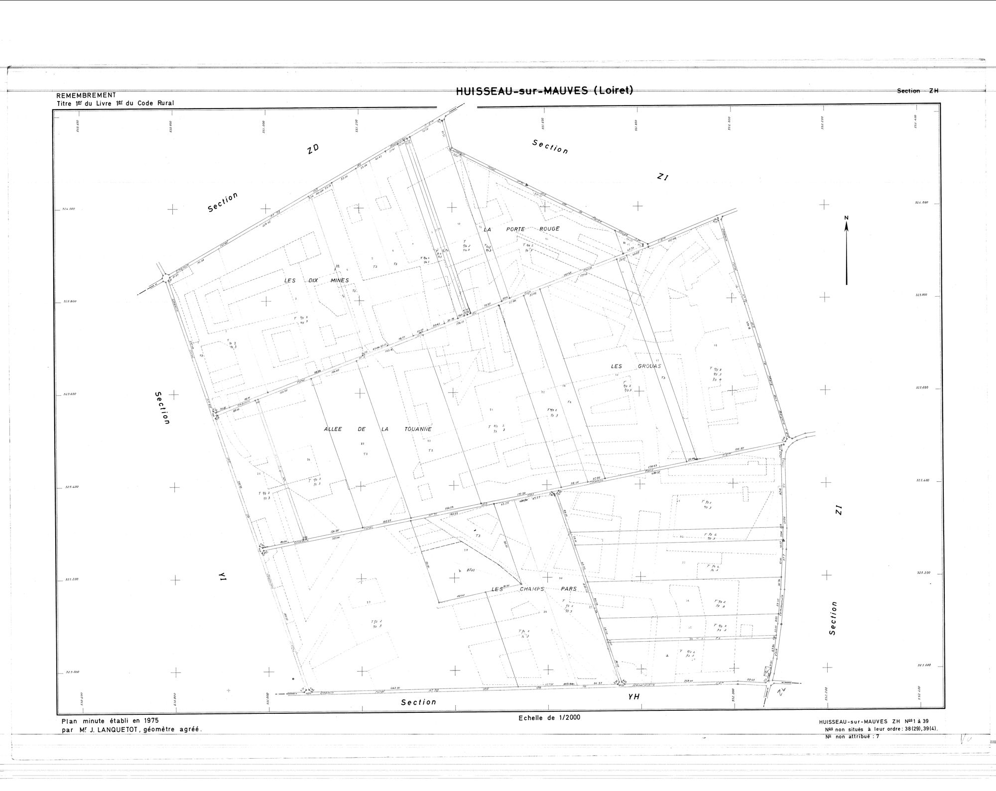 Huisseau-sur-Mauves - Sections