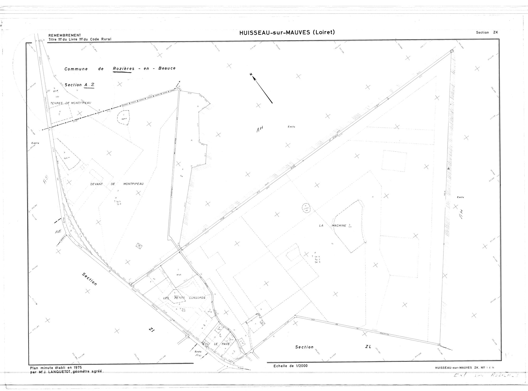 Huisseau-sur-Mauves - Sections