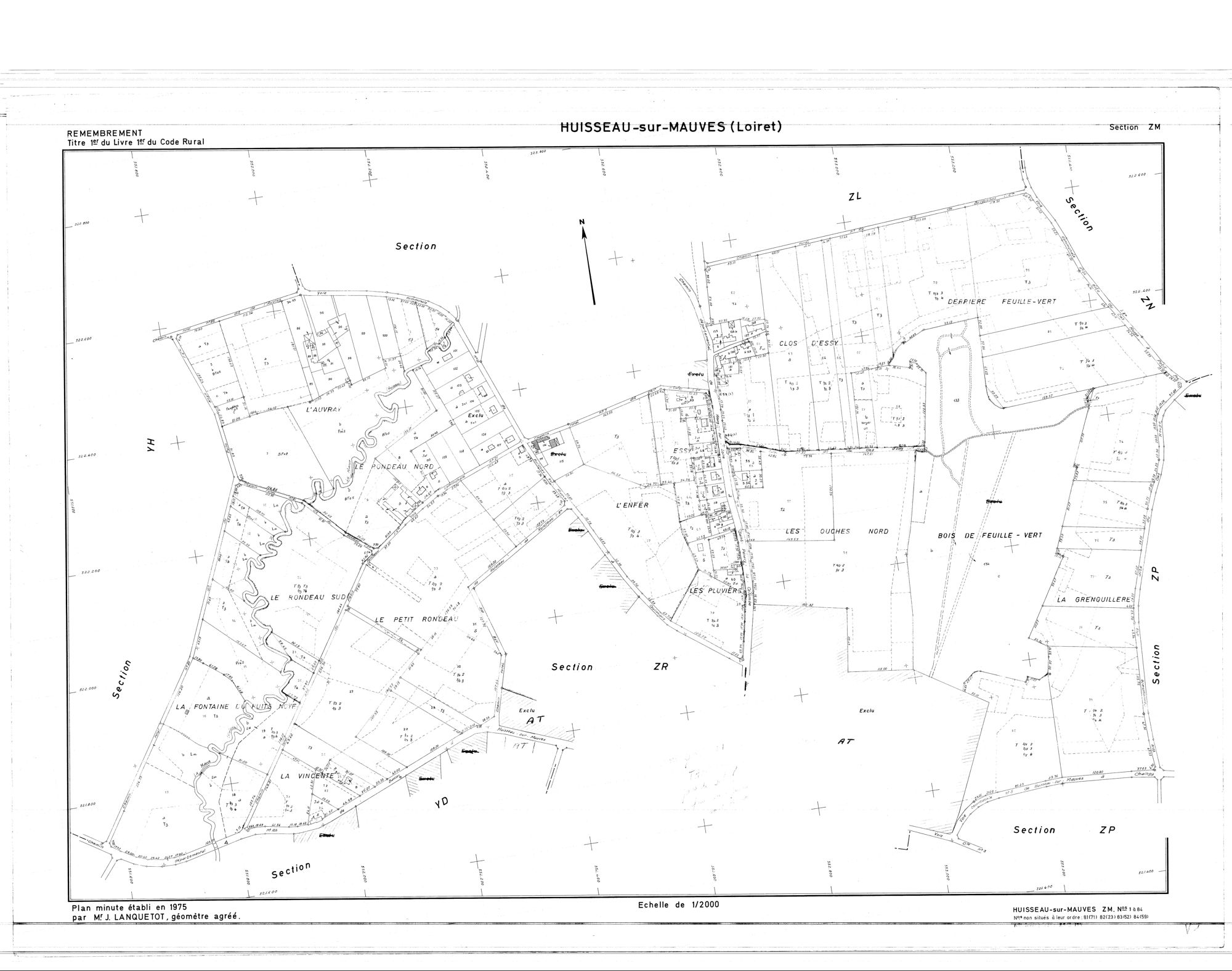 Huisseau-sur-Mauves - Sections