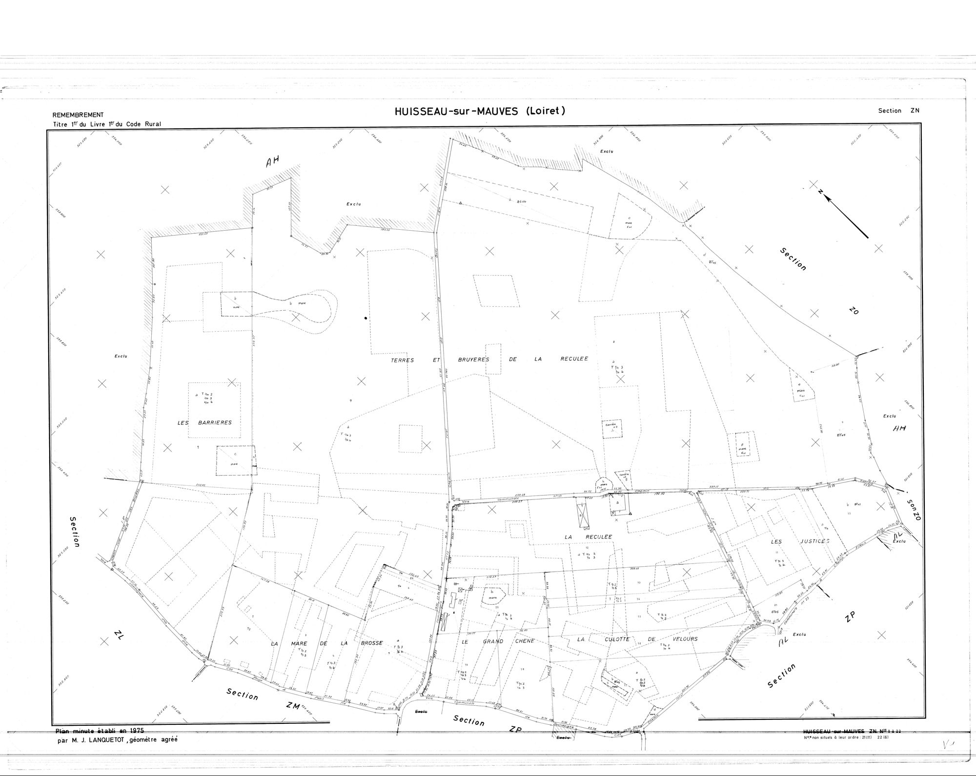 Huisseau-sur-Mauves - Sections