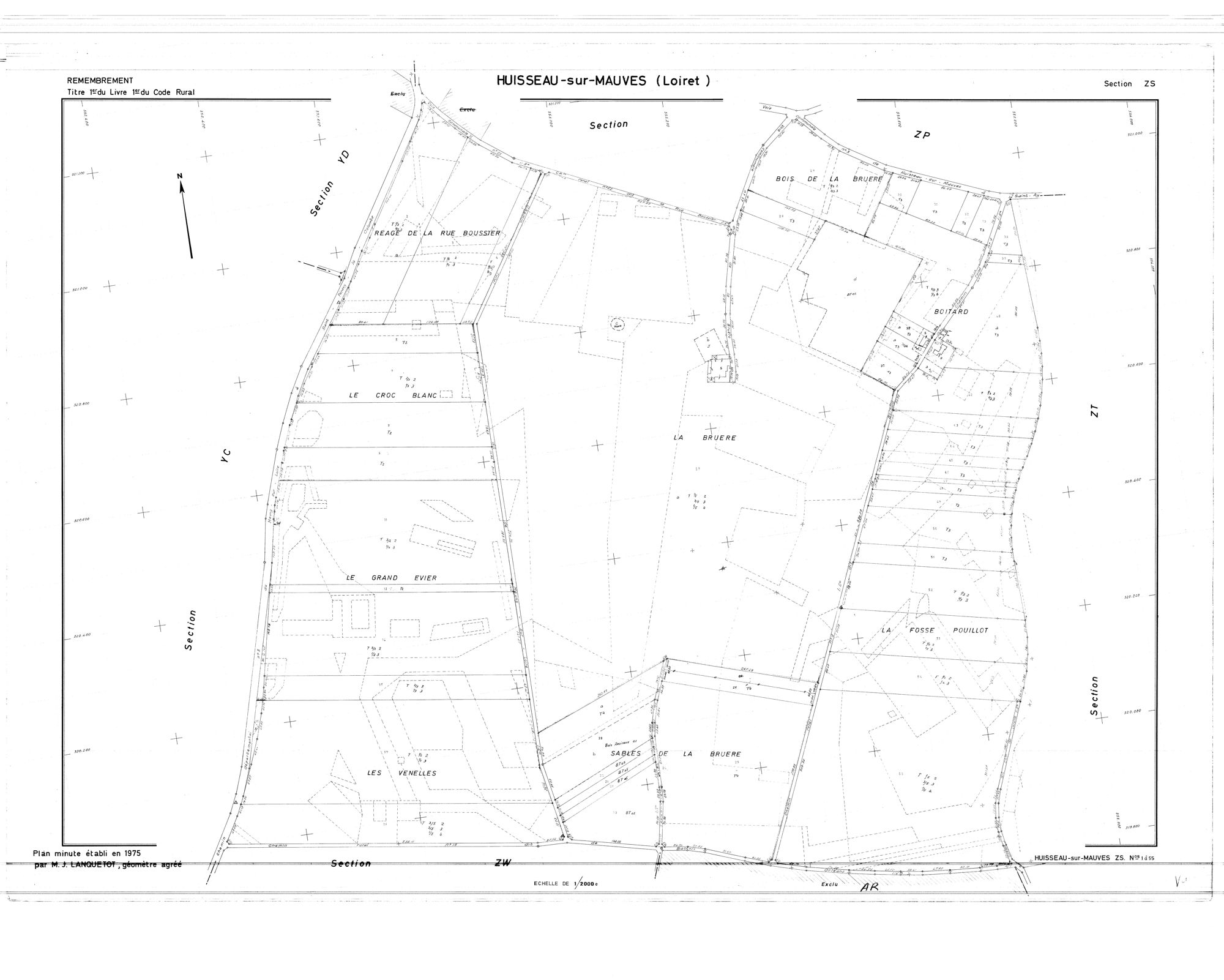Huisseau-sur-Mauves - Sections
