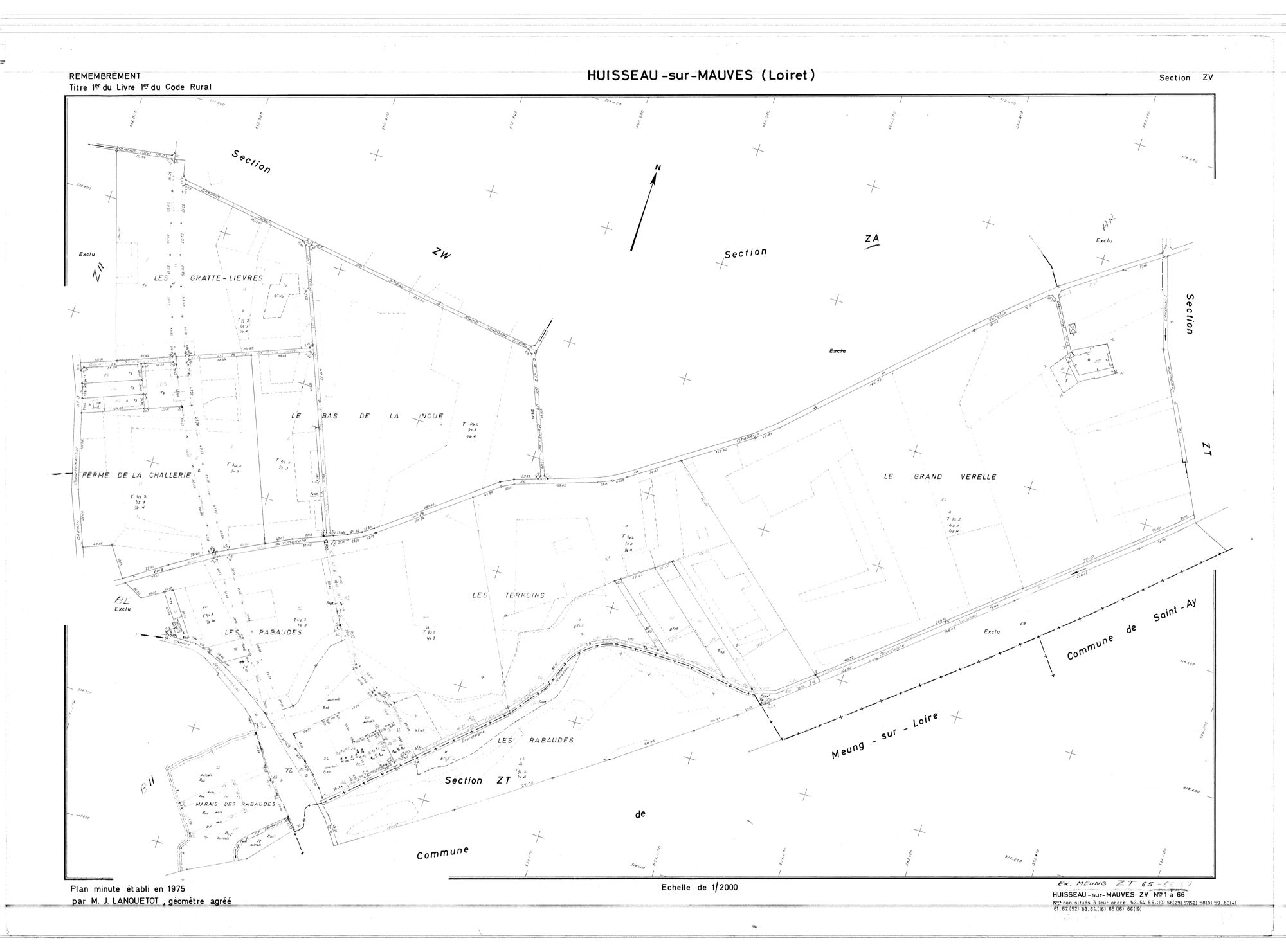 Huisseau-sur-Mauves - Sections