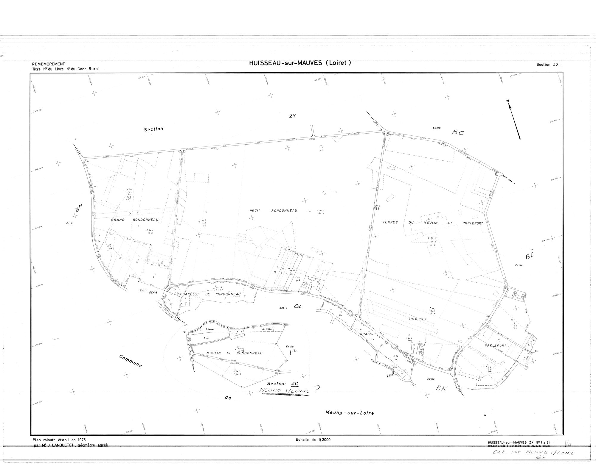 Huisseau-sur-Mauves - Sections