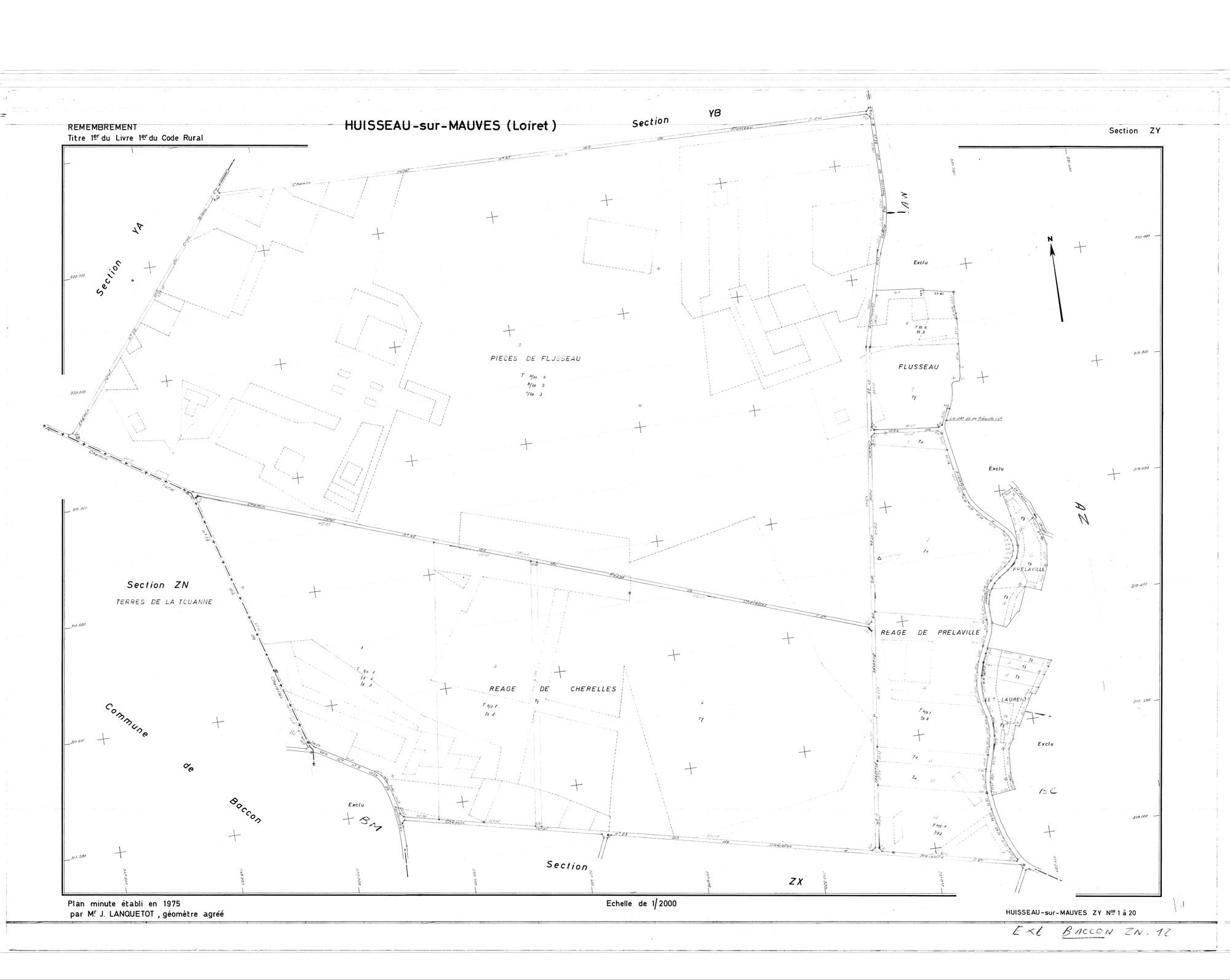 Huisseau-sur-Mauves - Sections