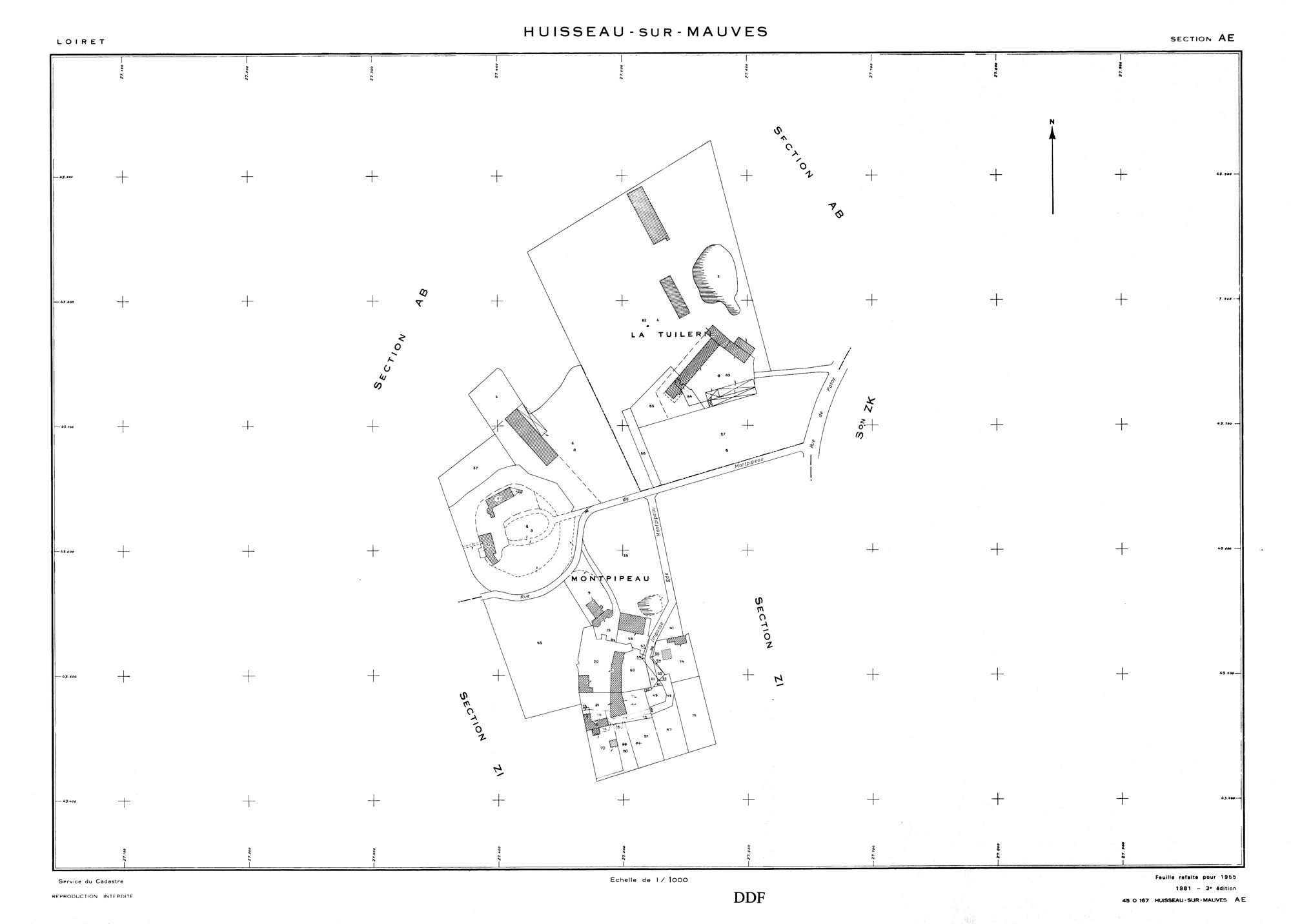 Huisseau-sur-Mauves - Sections
