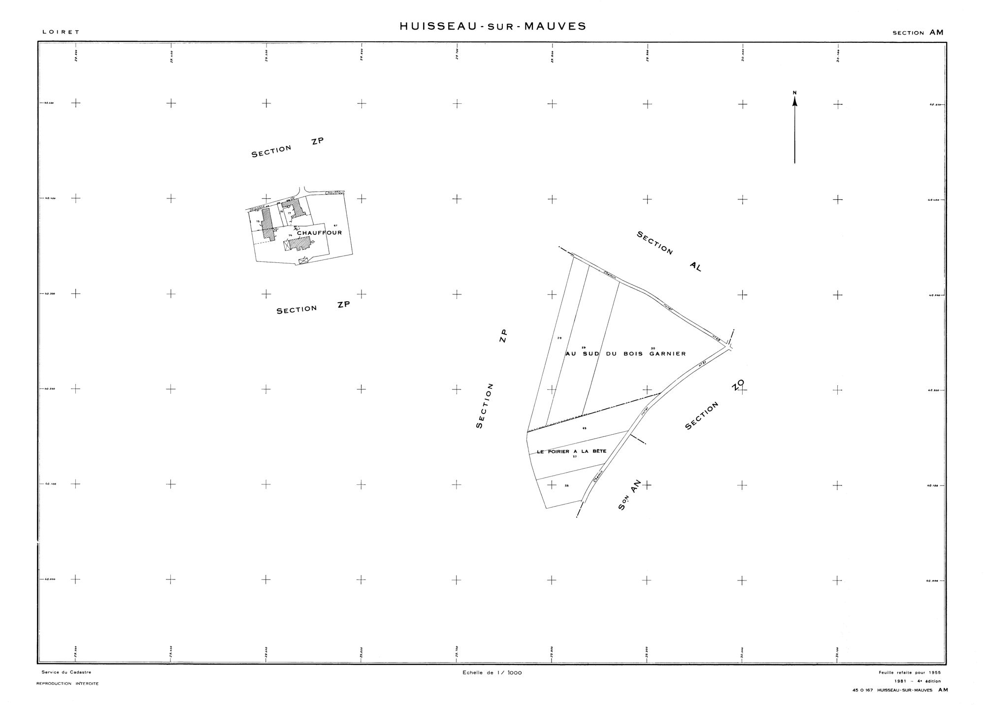 Huisseau-sur-Mauves - Sections