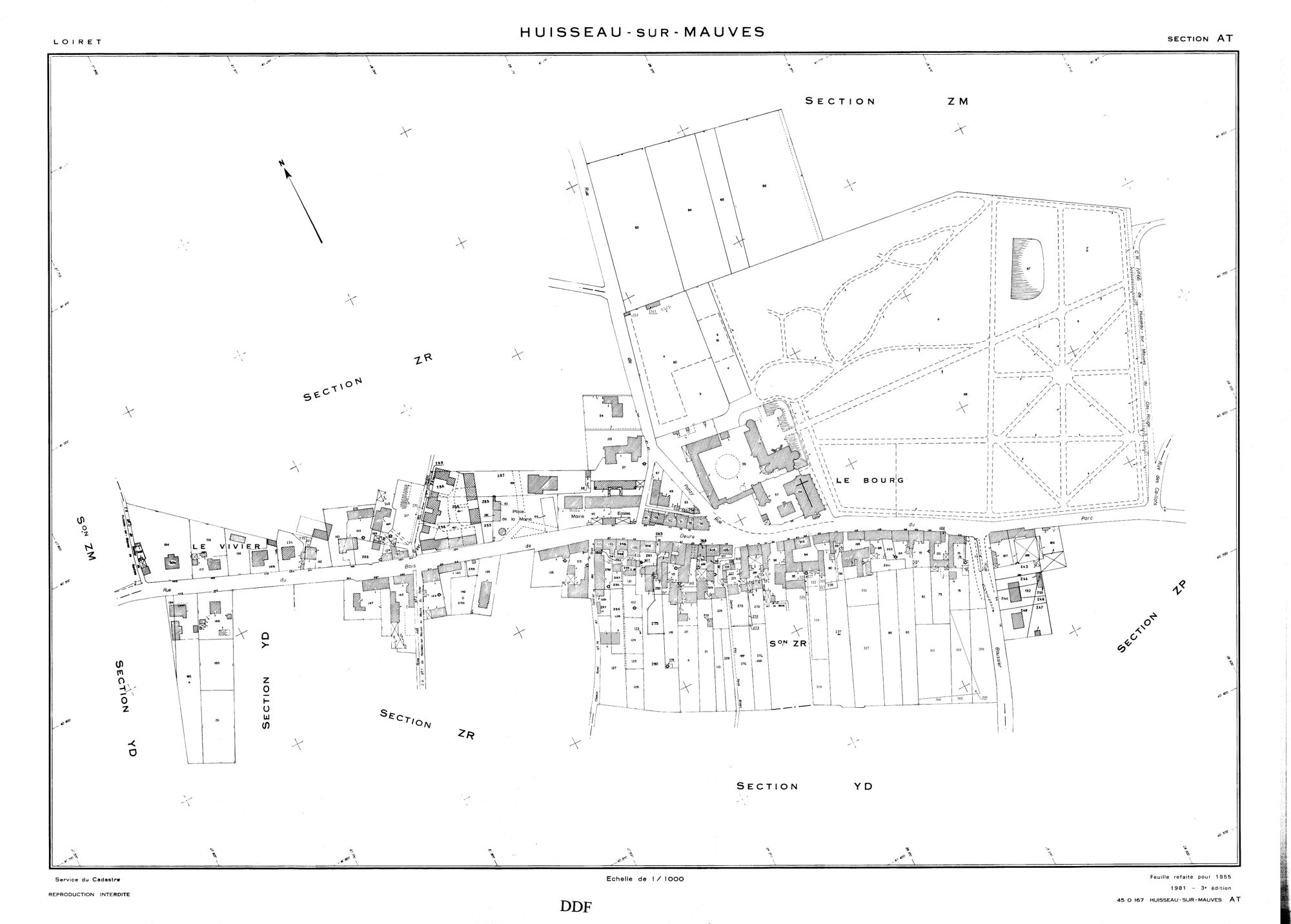 Huisseau-sur-Mauves - Sections