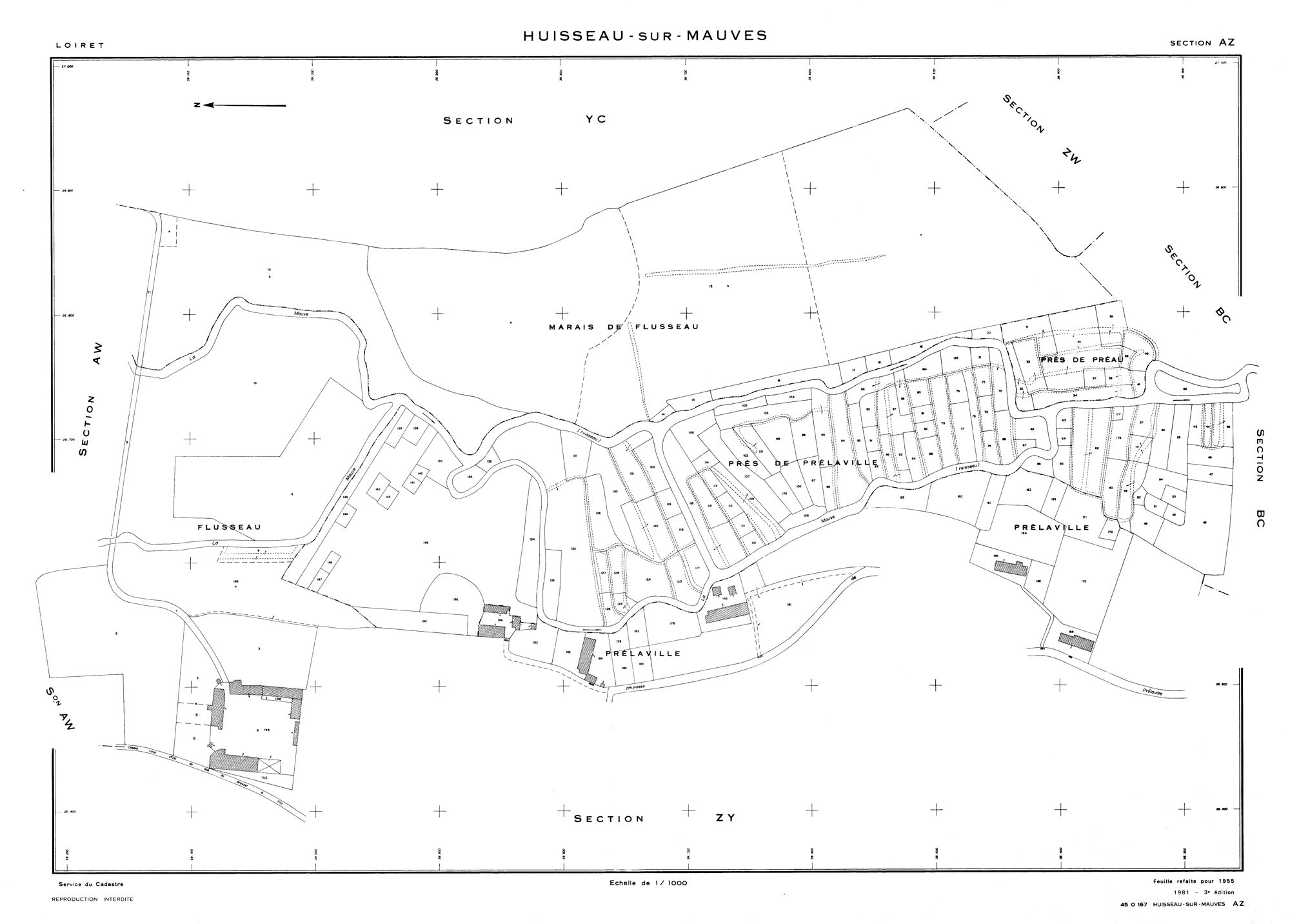 Huisseau-sur-Mauves - Sections