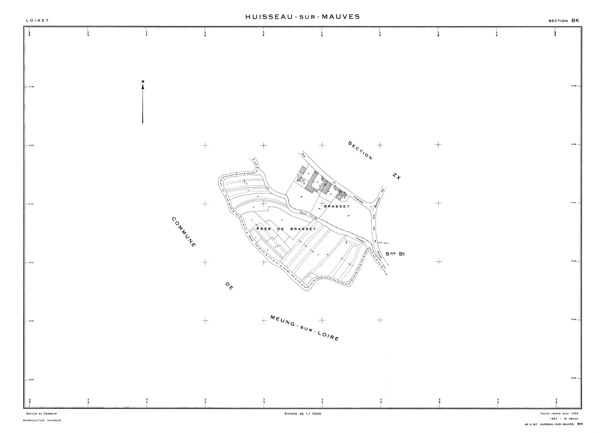 Huisseau-sur-Mauves - Sections