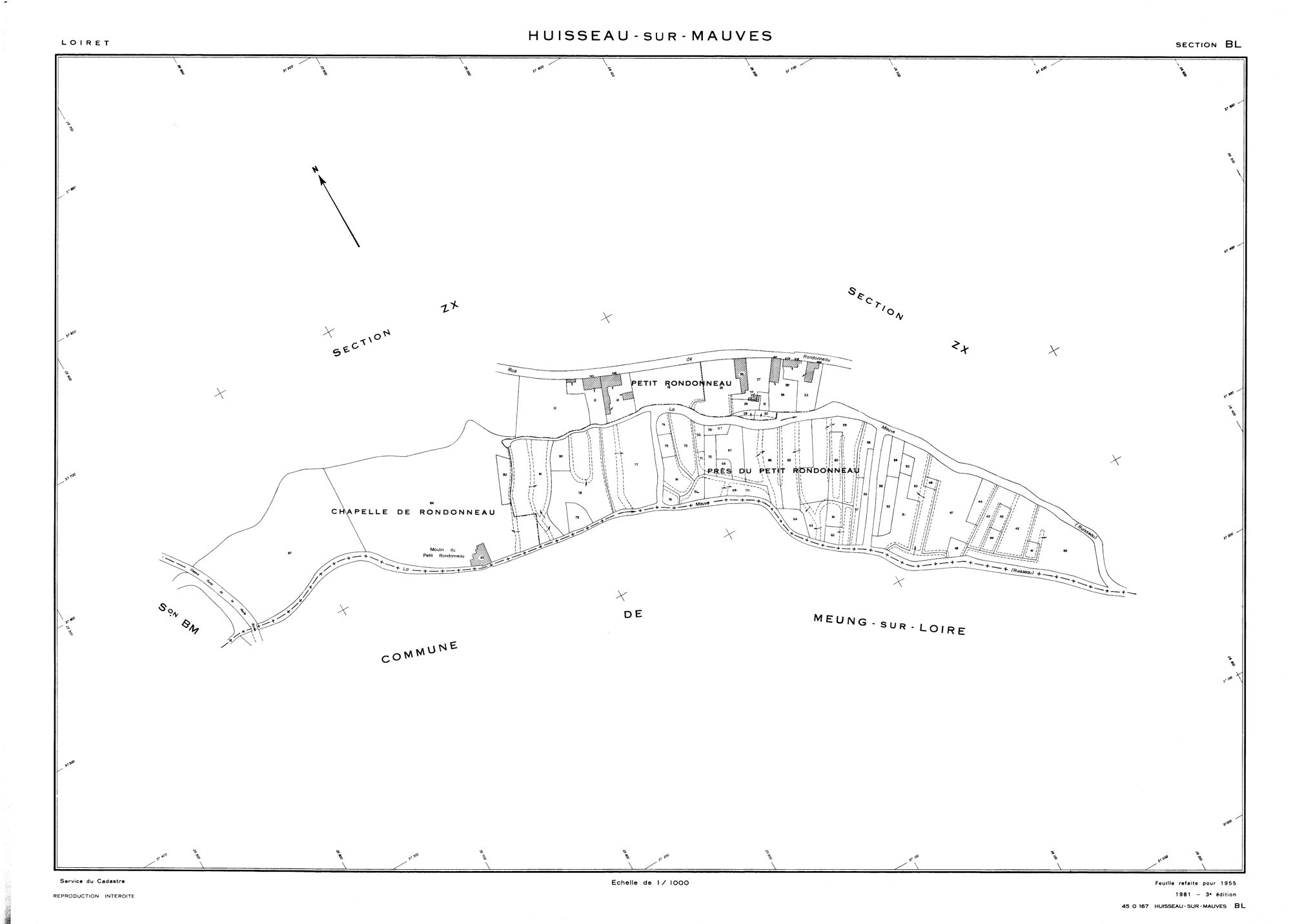 Huisseau-sur-Mauves - Sections