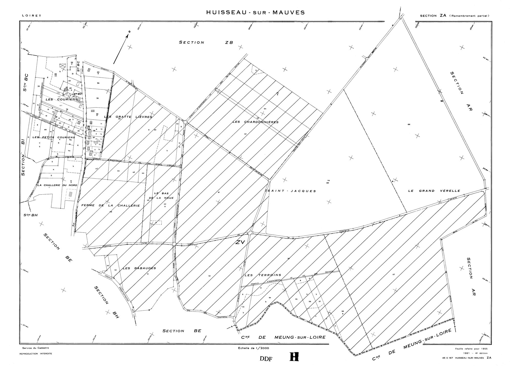 Huisseau-sur-Mauves - Sections
