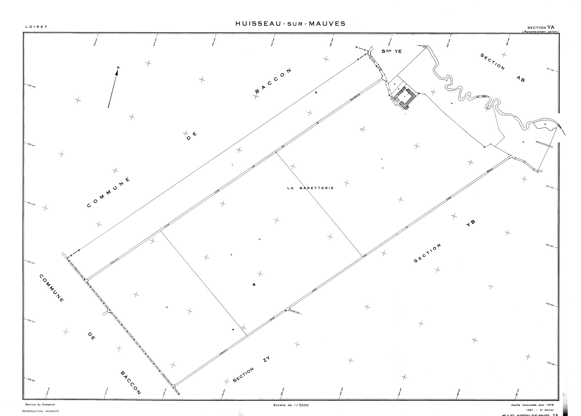 Huisseau-sur-Mauves - Sections