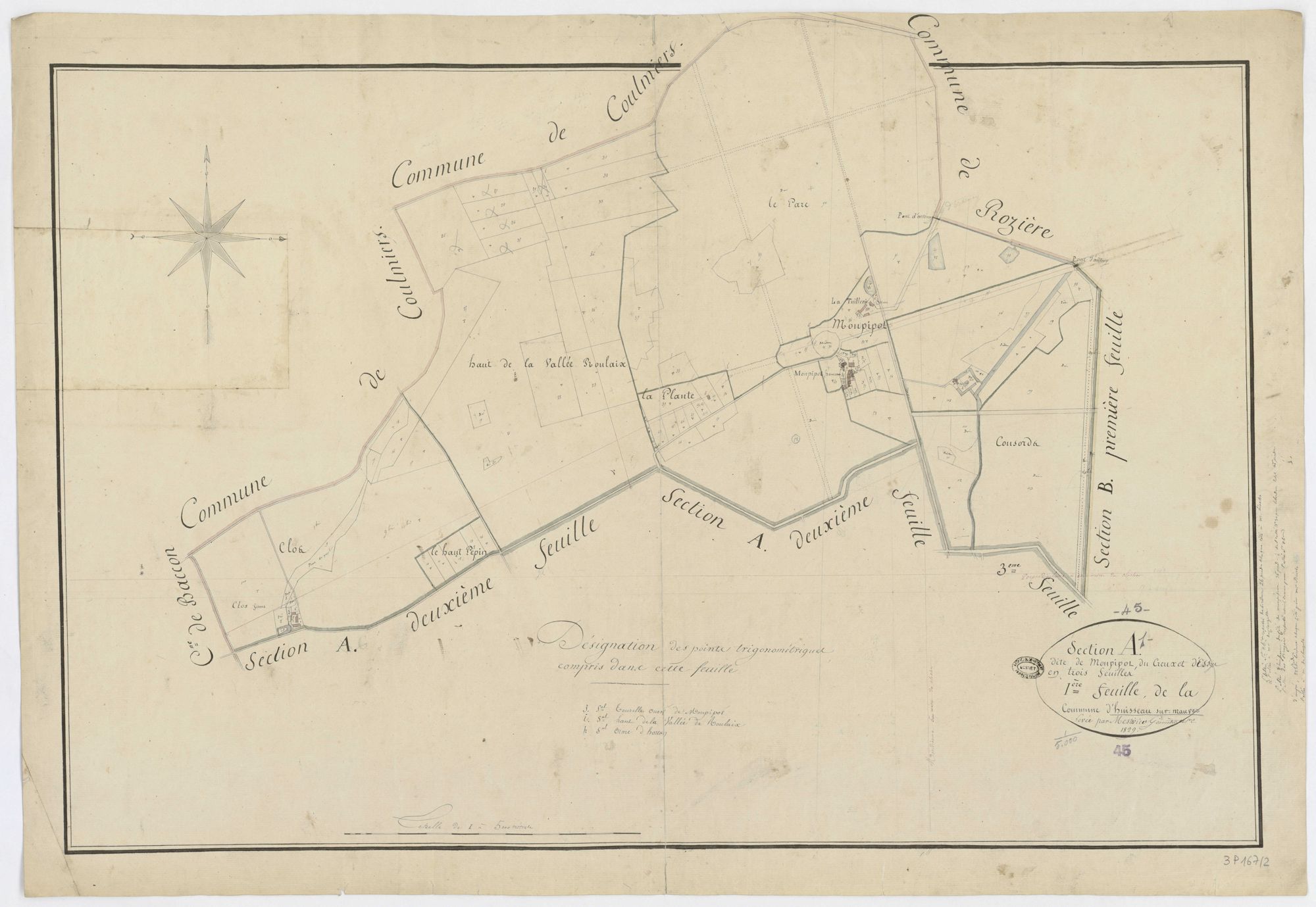 Huisseau-sur-Mauves - Sections