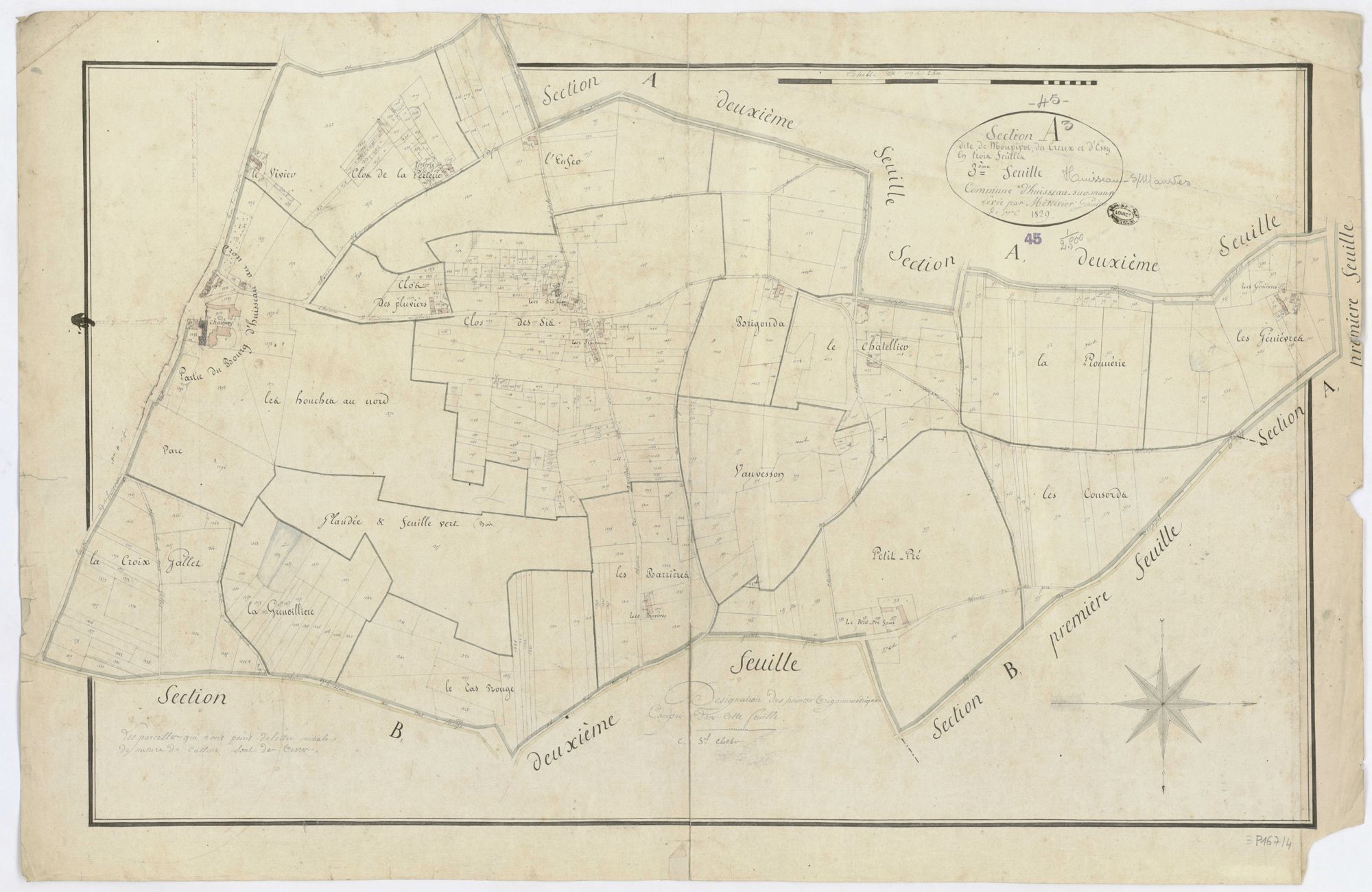 Huisseau-sur-Mauves - Sections