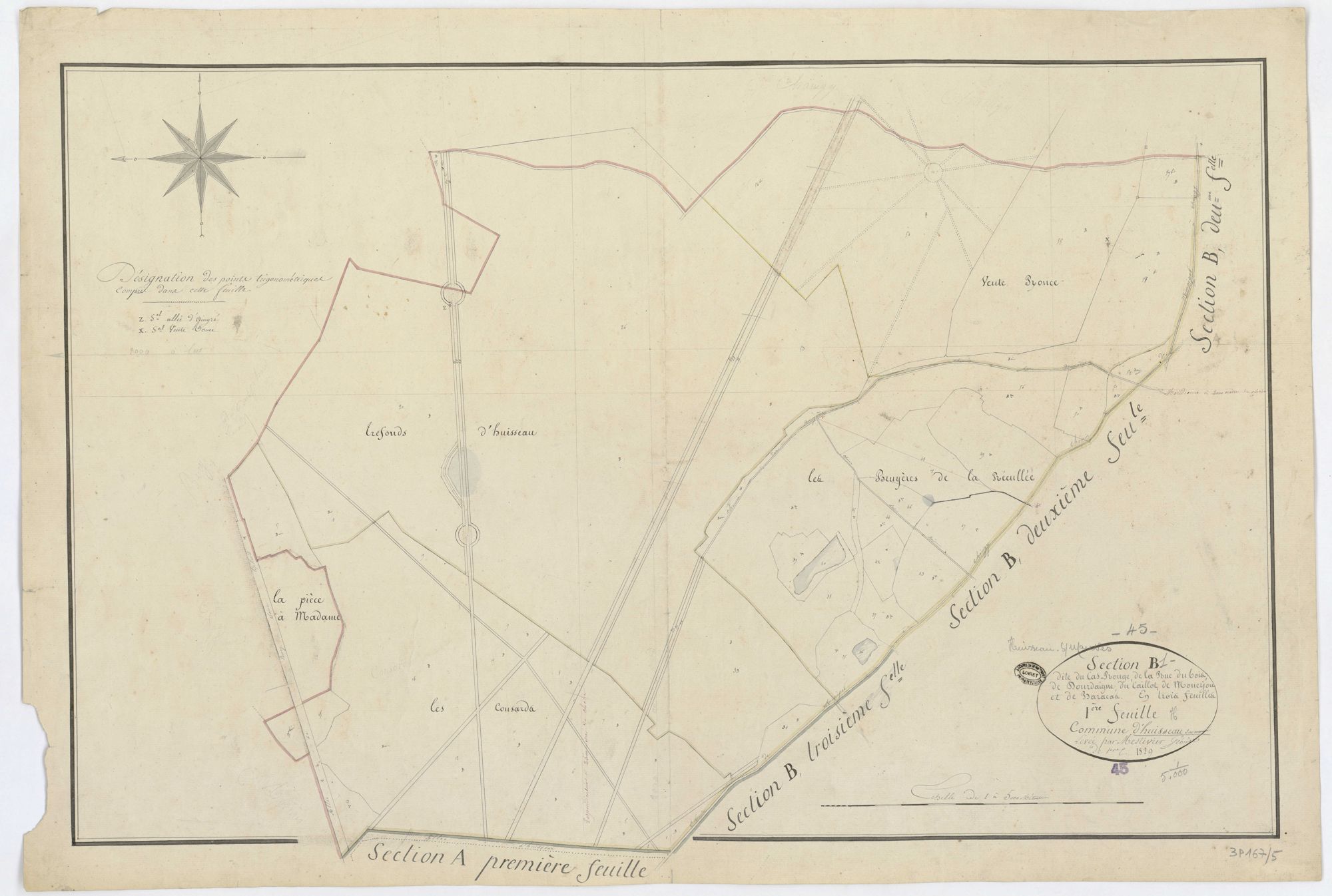 Huisseau-sur-Mauves - Sections