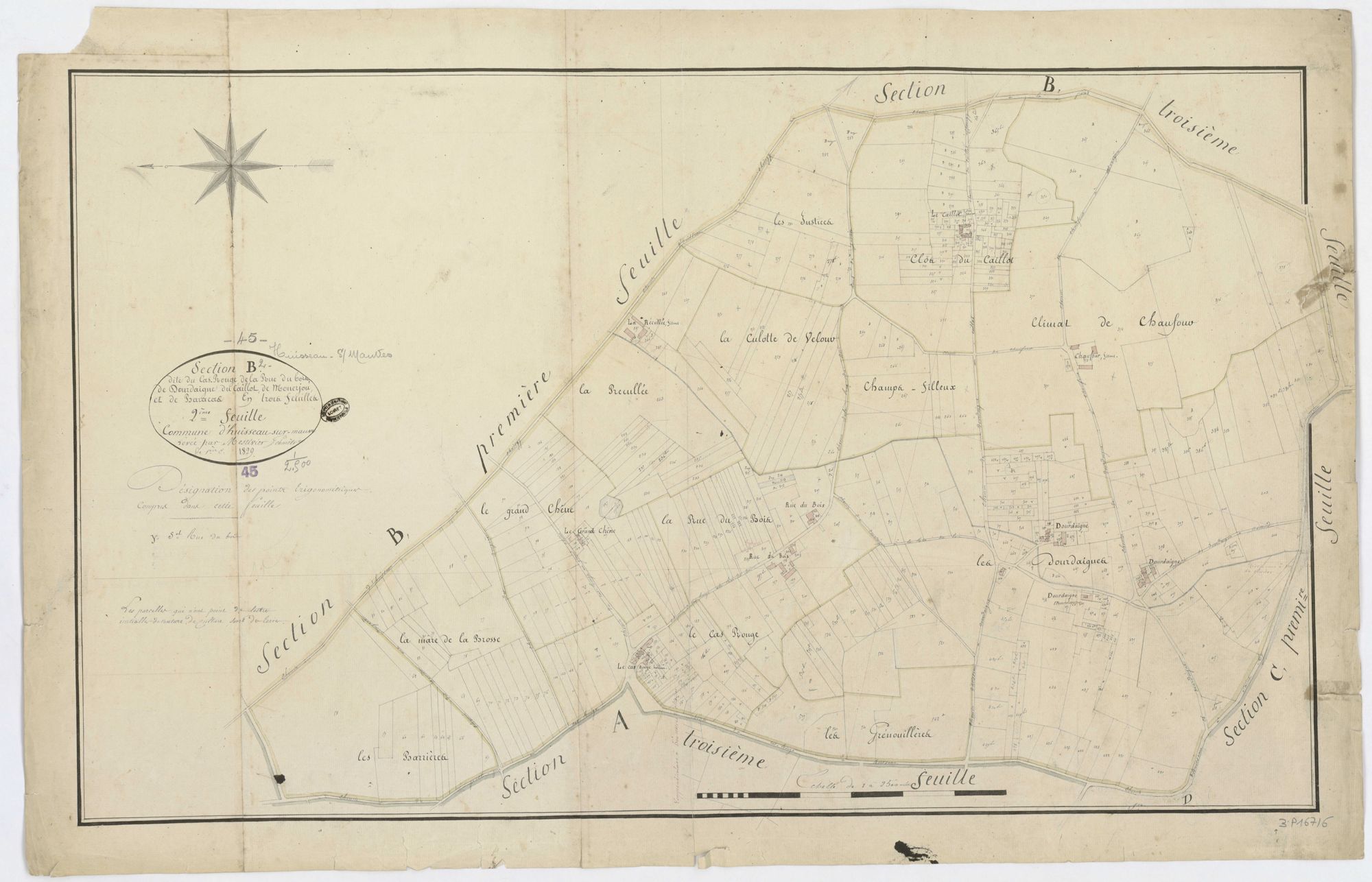 Huisseau-sur-Mauves - Sections