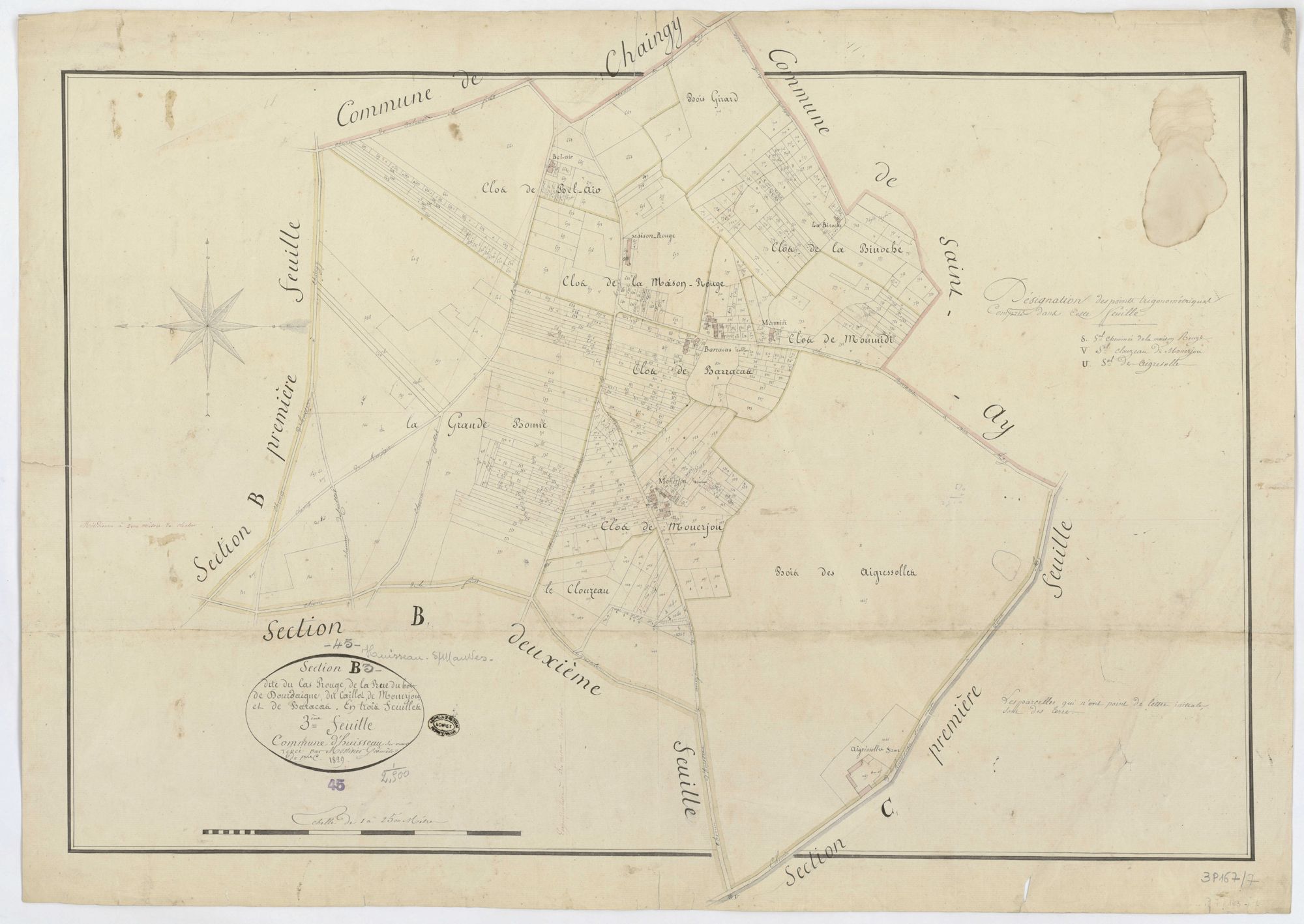 Huisseau-sur-Mauves - Sections