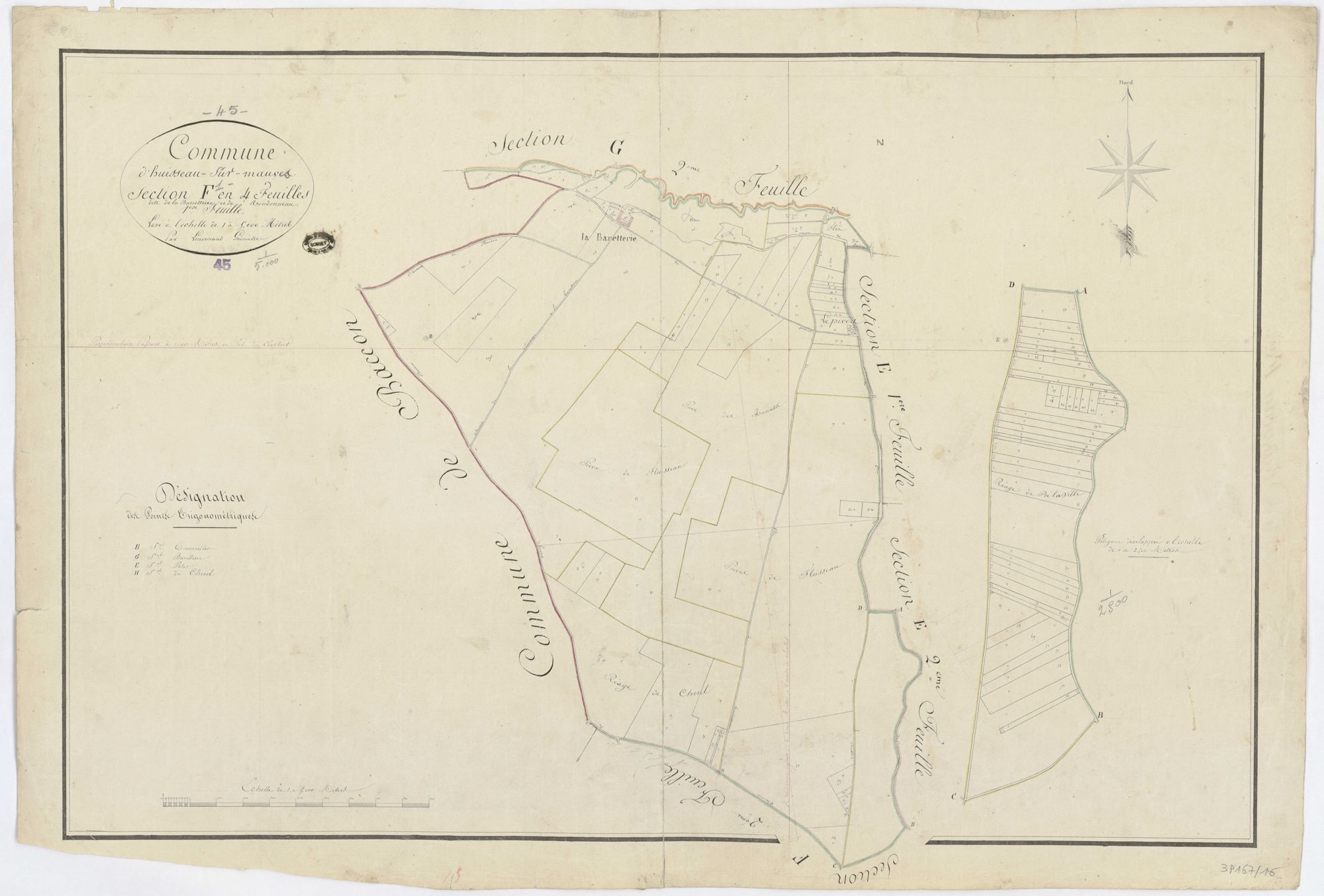 Huisseau-sur-Mauves - Sections