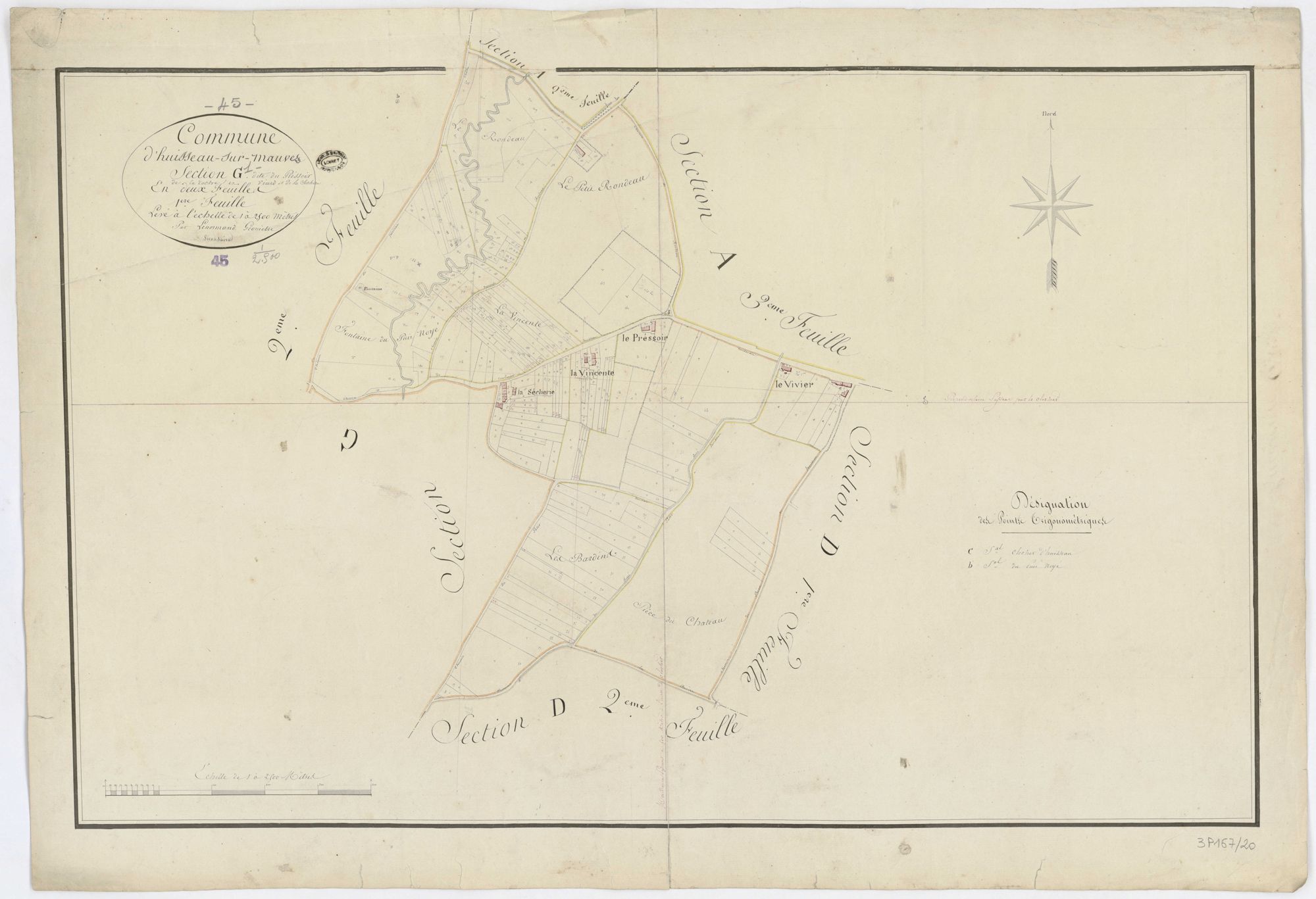 Huisseau-sur-Mauves - Sections
