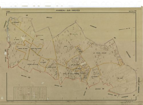 Huisseau-sur-Mauves - Sections