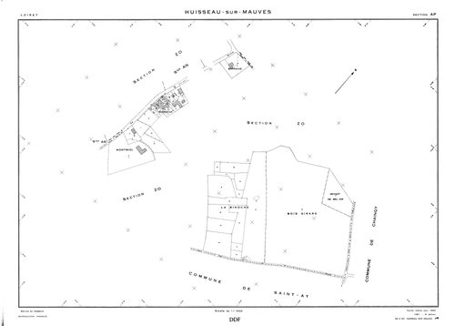 Huisseau-sur-Mauves - Sections