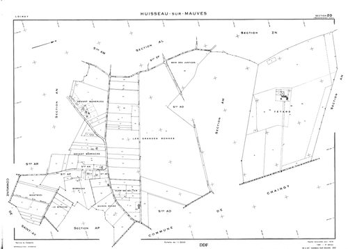Huisseau-sur-Mauves - Sections