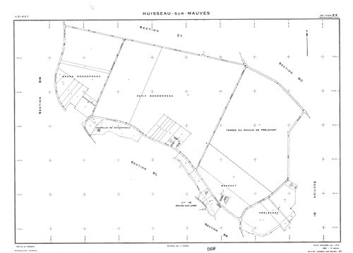 Huisseau-sur-Mauves - Sections