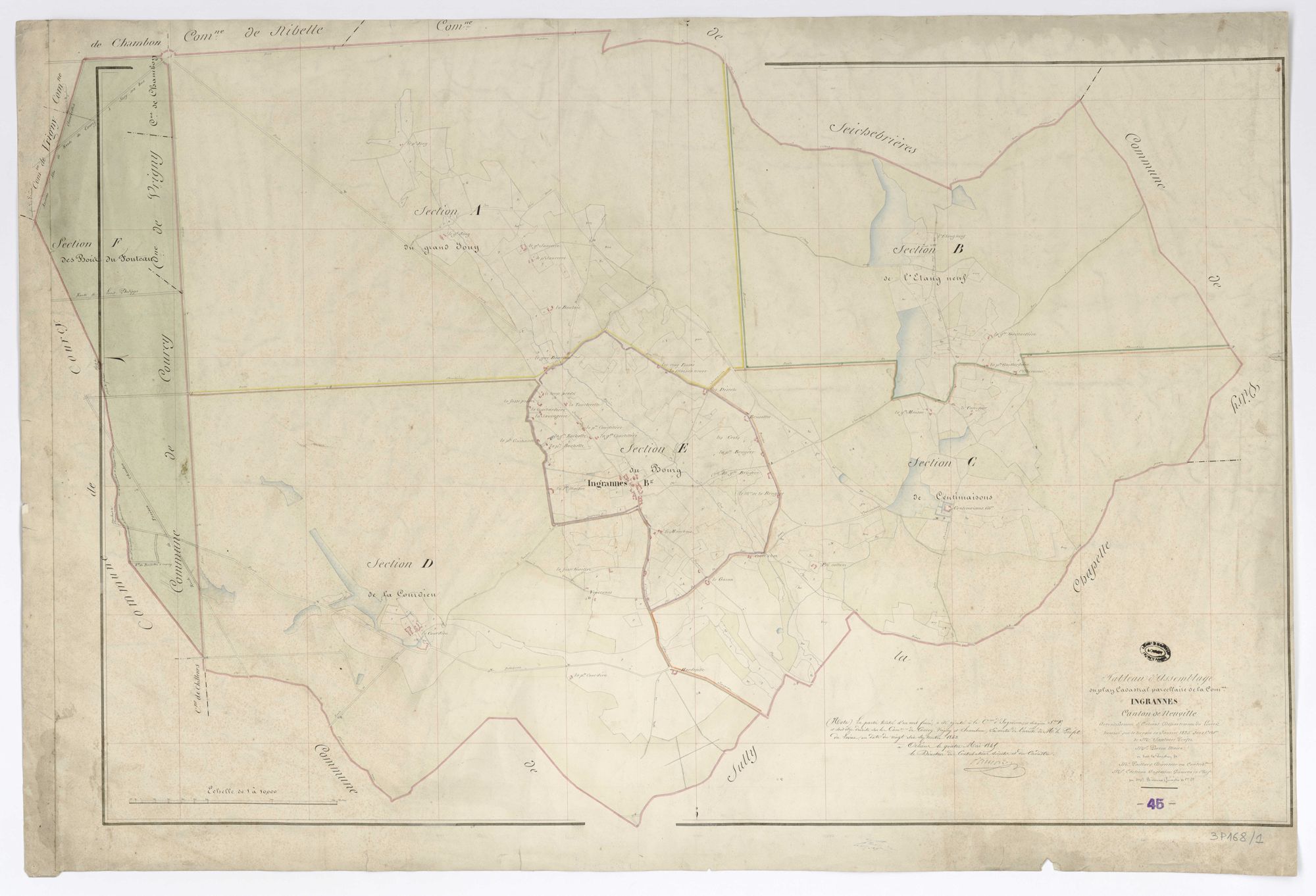 Ingrannes - Tableau d'assemblage
