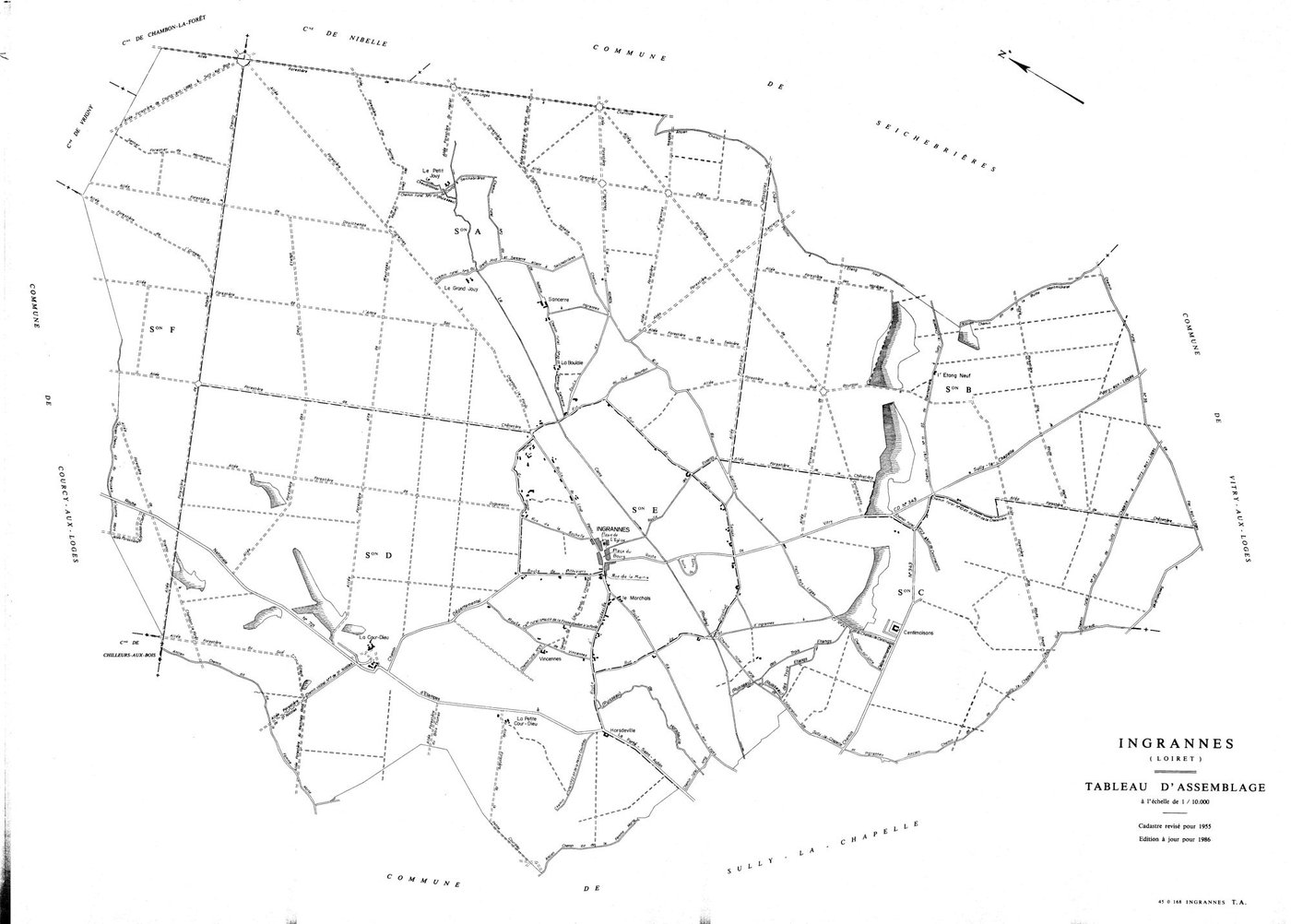 Ingrannes - Tableau d'assemblage