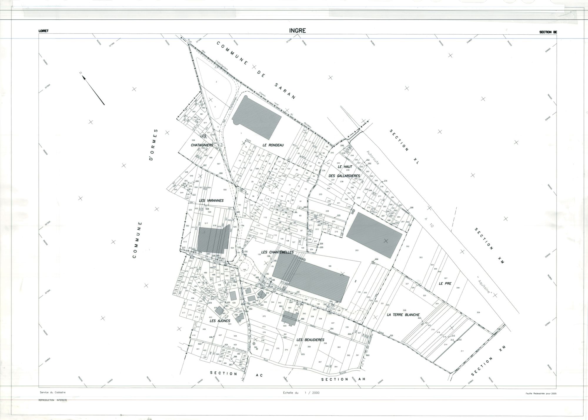 Ingré - Sections