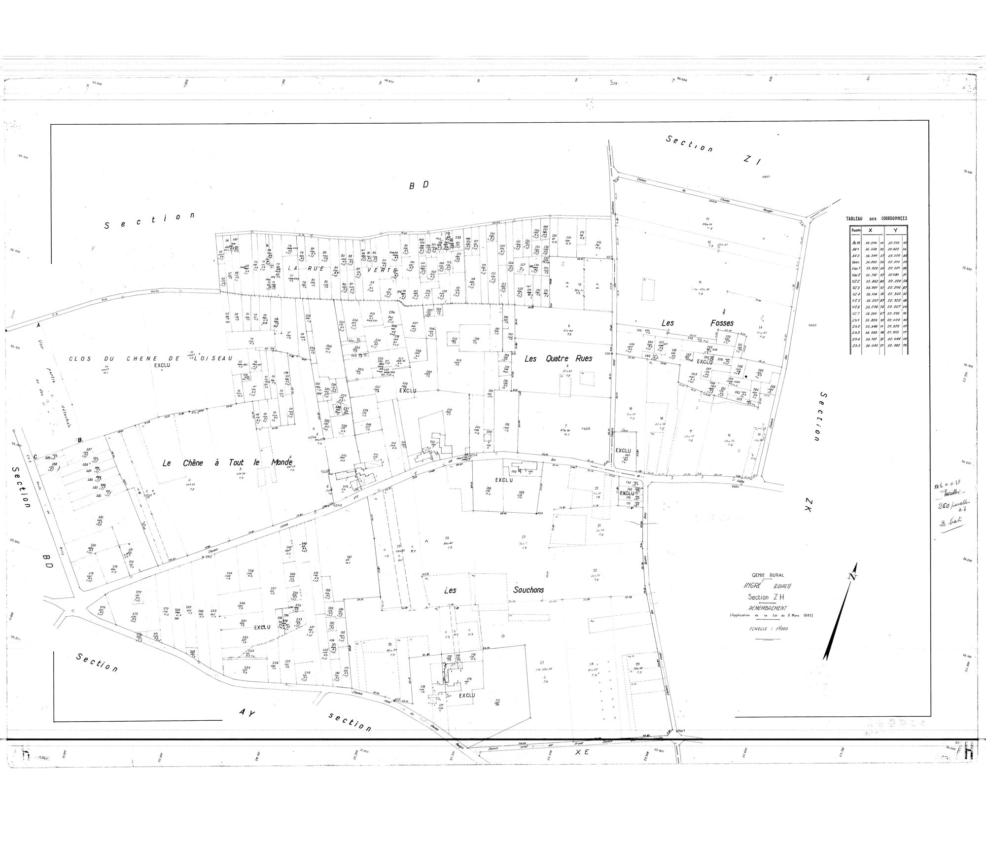 Ingré - Sections