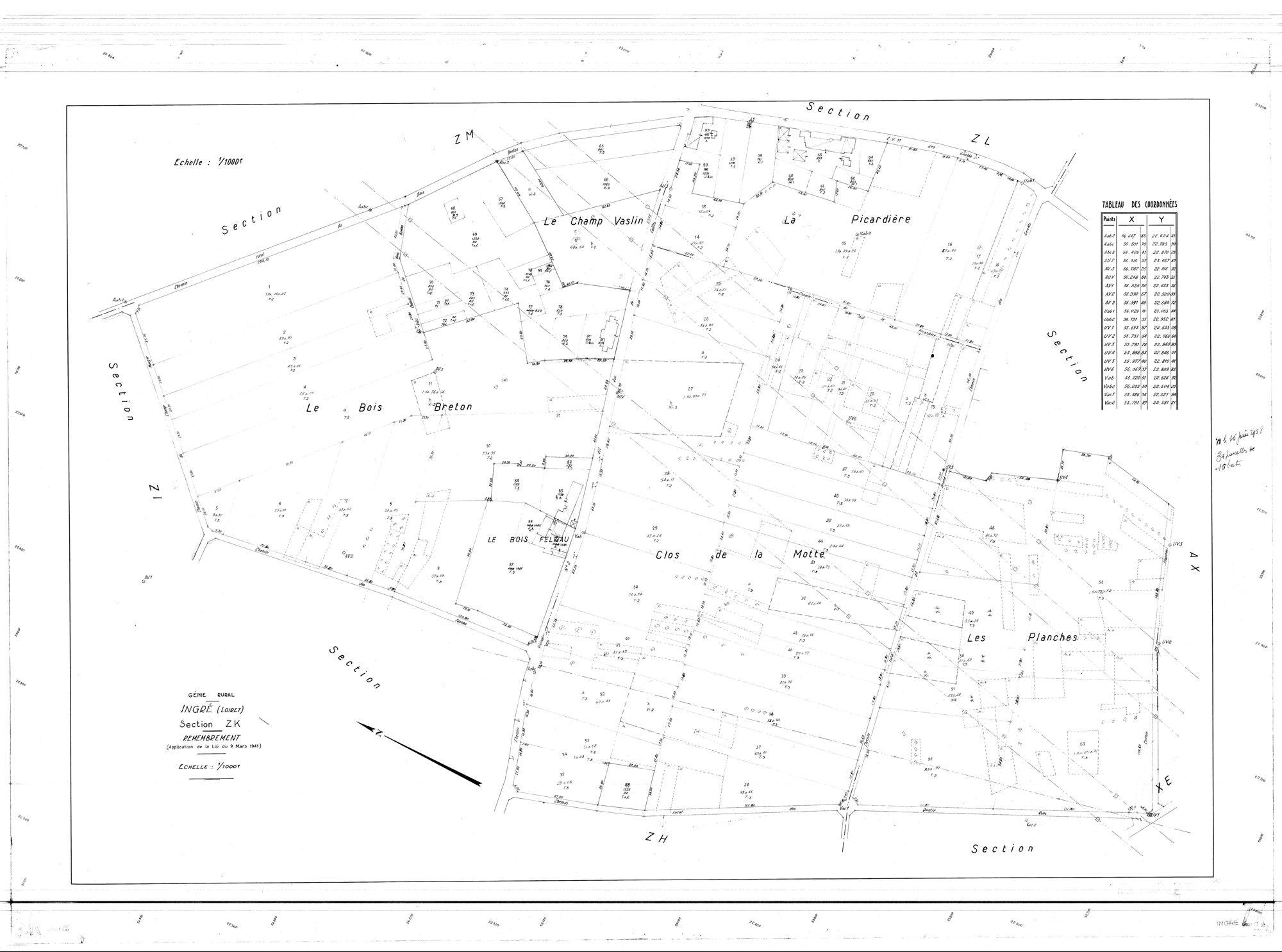 Ingré - Sections