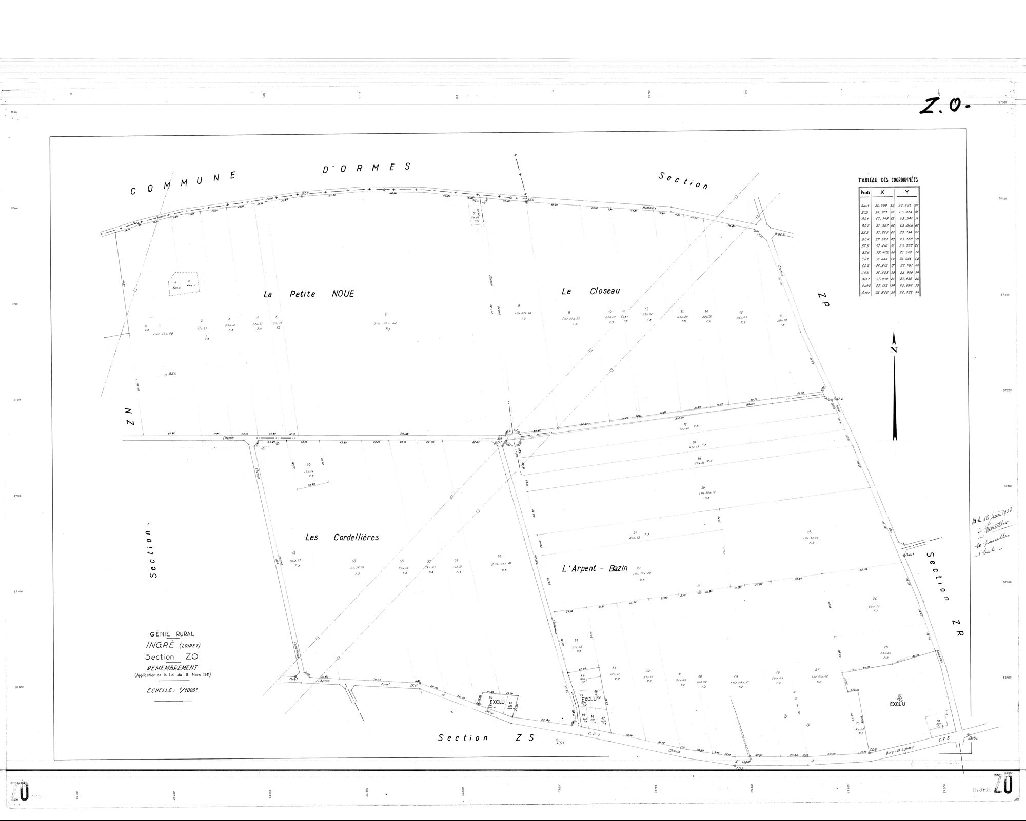 Ingré - Sections