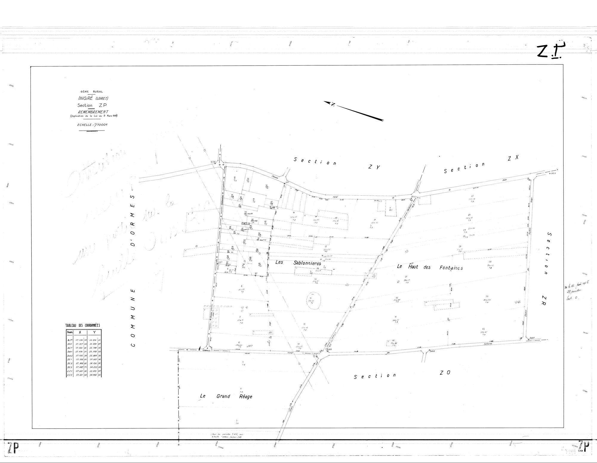 Ingré - Sections