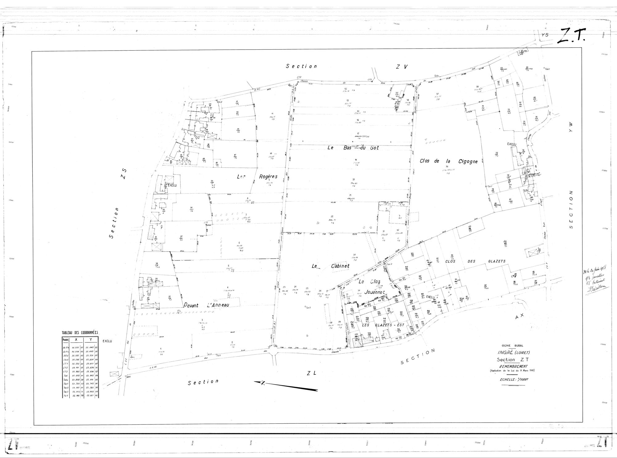 Ingré - Sections