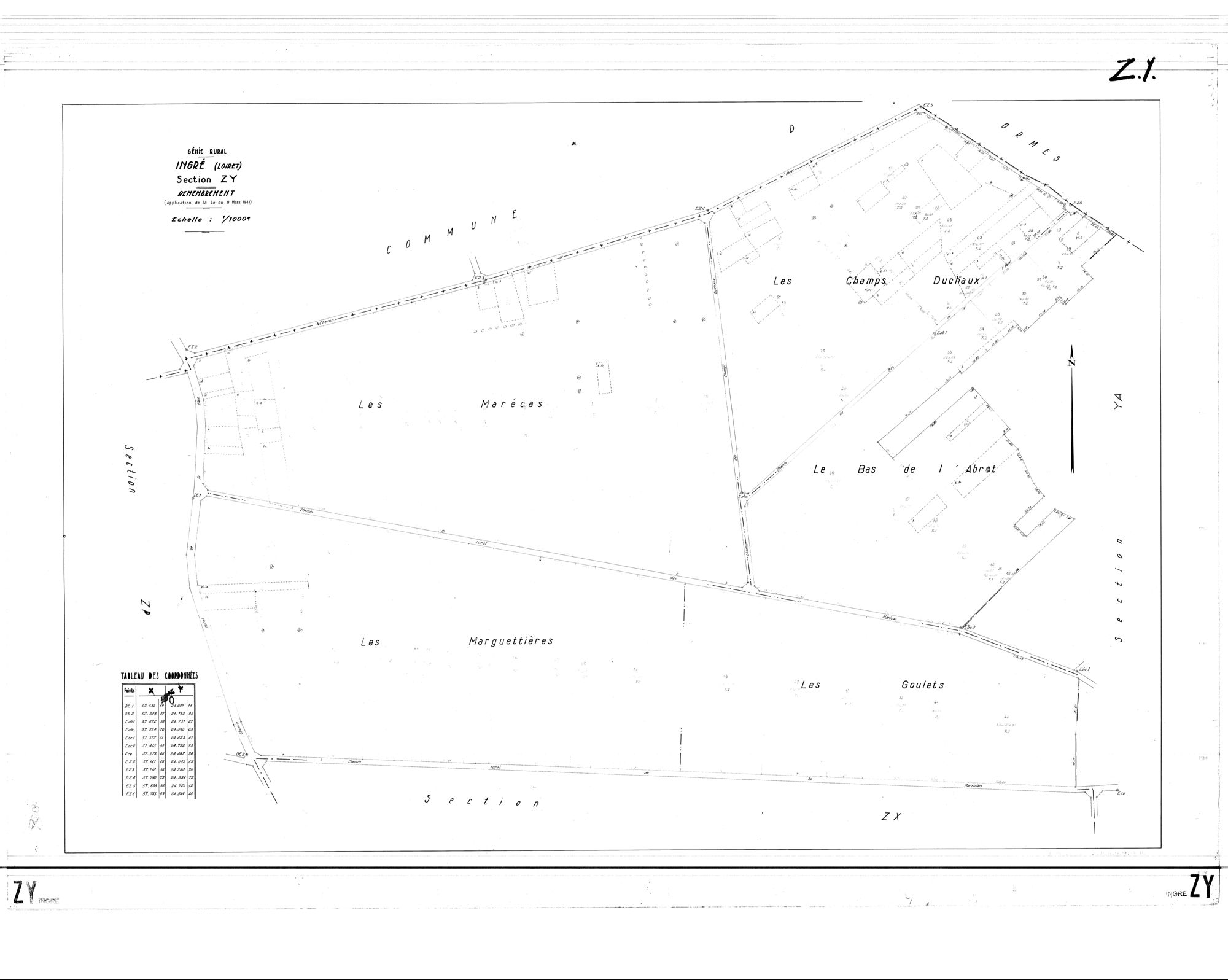 Ingré - Sections